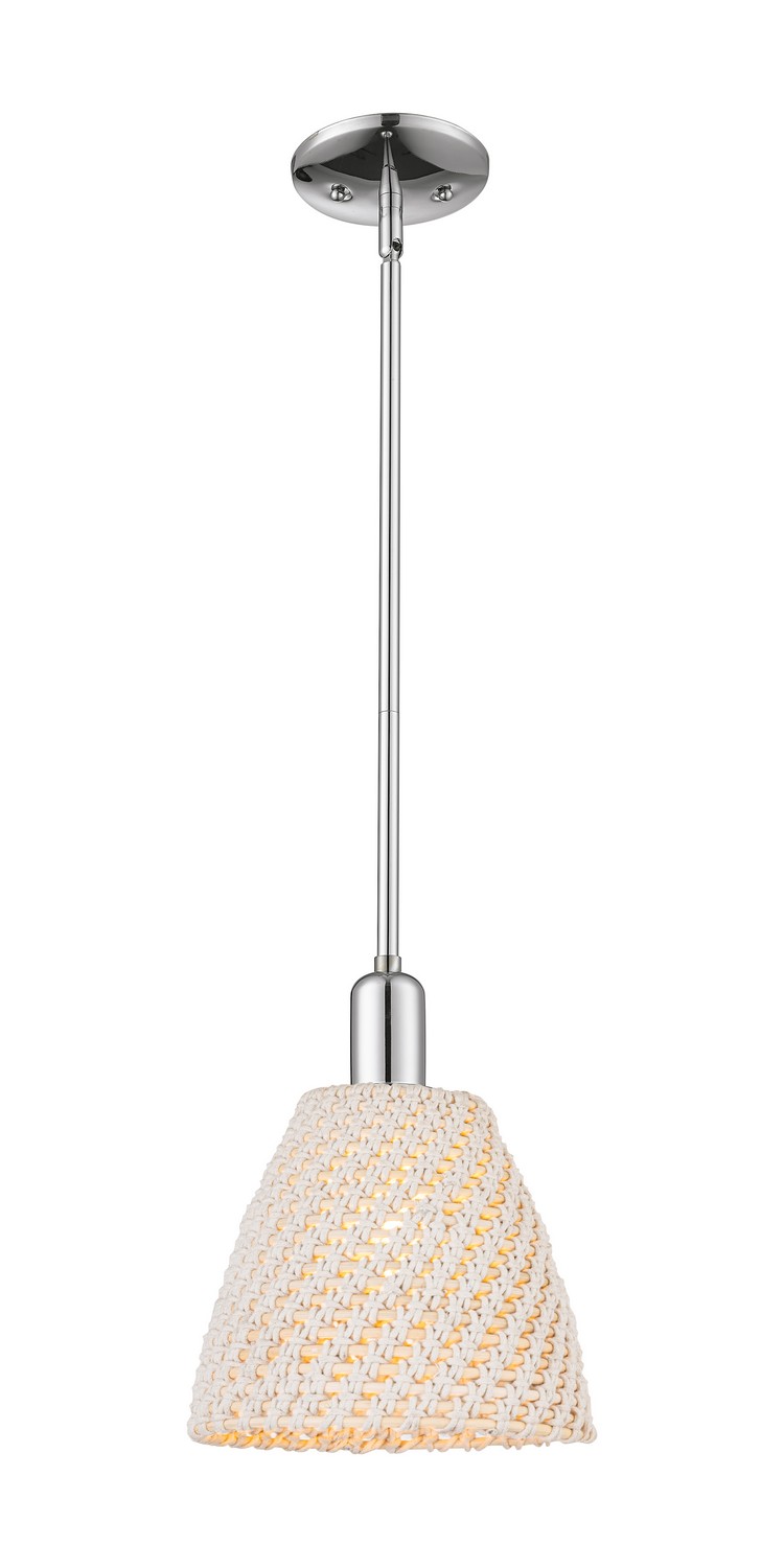 One Light Mini Pendant by Innovations - Arcadia Collection, Polished Chrome Finish - 716-1S-PC-NBD-9-NAT