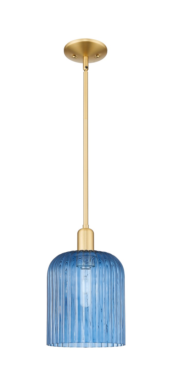 One Light Mini Pendant by Innovations - Arcadia Collection, Satin Gold Finish - 716-1S-SG-G559-8BL