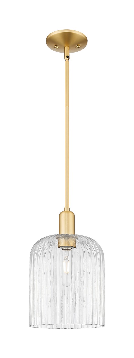 One Light Mini Pendant by Innovations - Arcadia Collection, Satin Gold Finish - 716-1S-SG-G559-8CL
