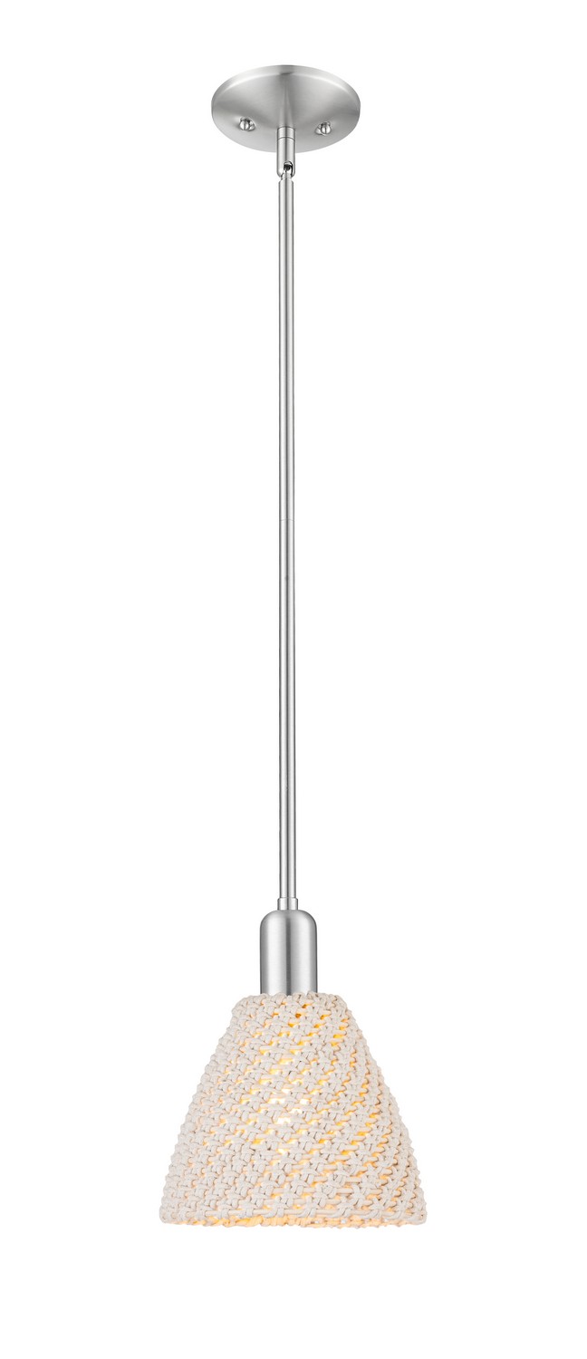 One Light Mini Pendant by Innovations - Arcadia Collection, Brushed Satin Nickel Finish - 716-1S-SN-NBD-75-NAT