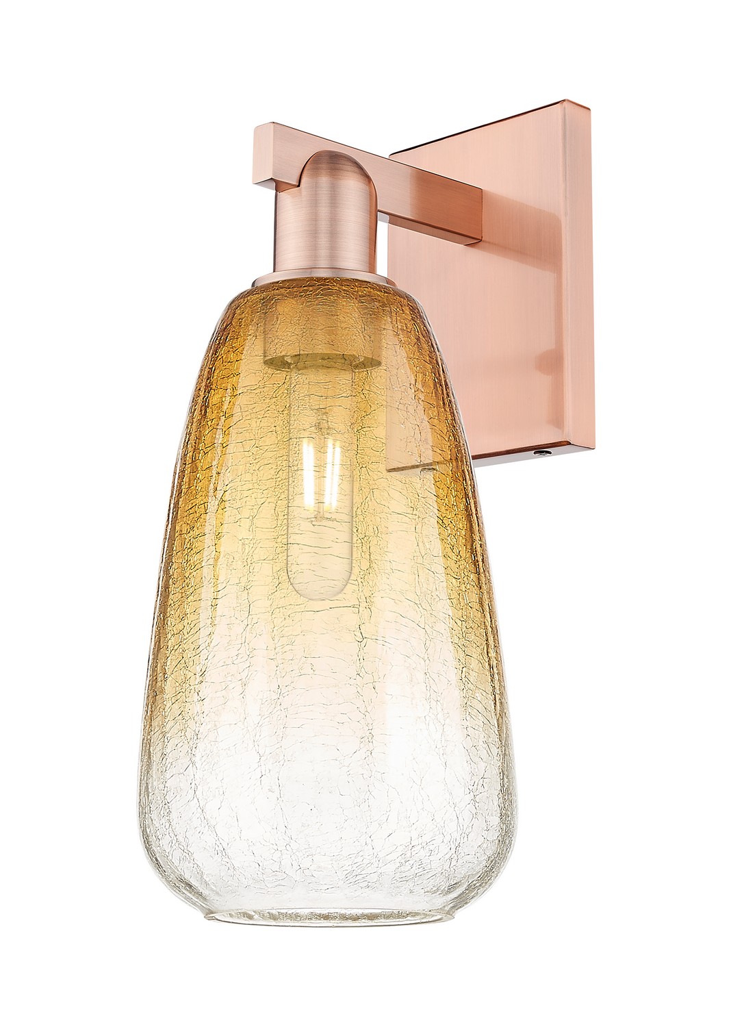 One Light Wall Sconce by Innovations - Arcadia Collection, Antique Copper Finish - 716-1W-AC-G480-6AM