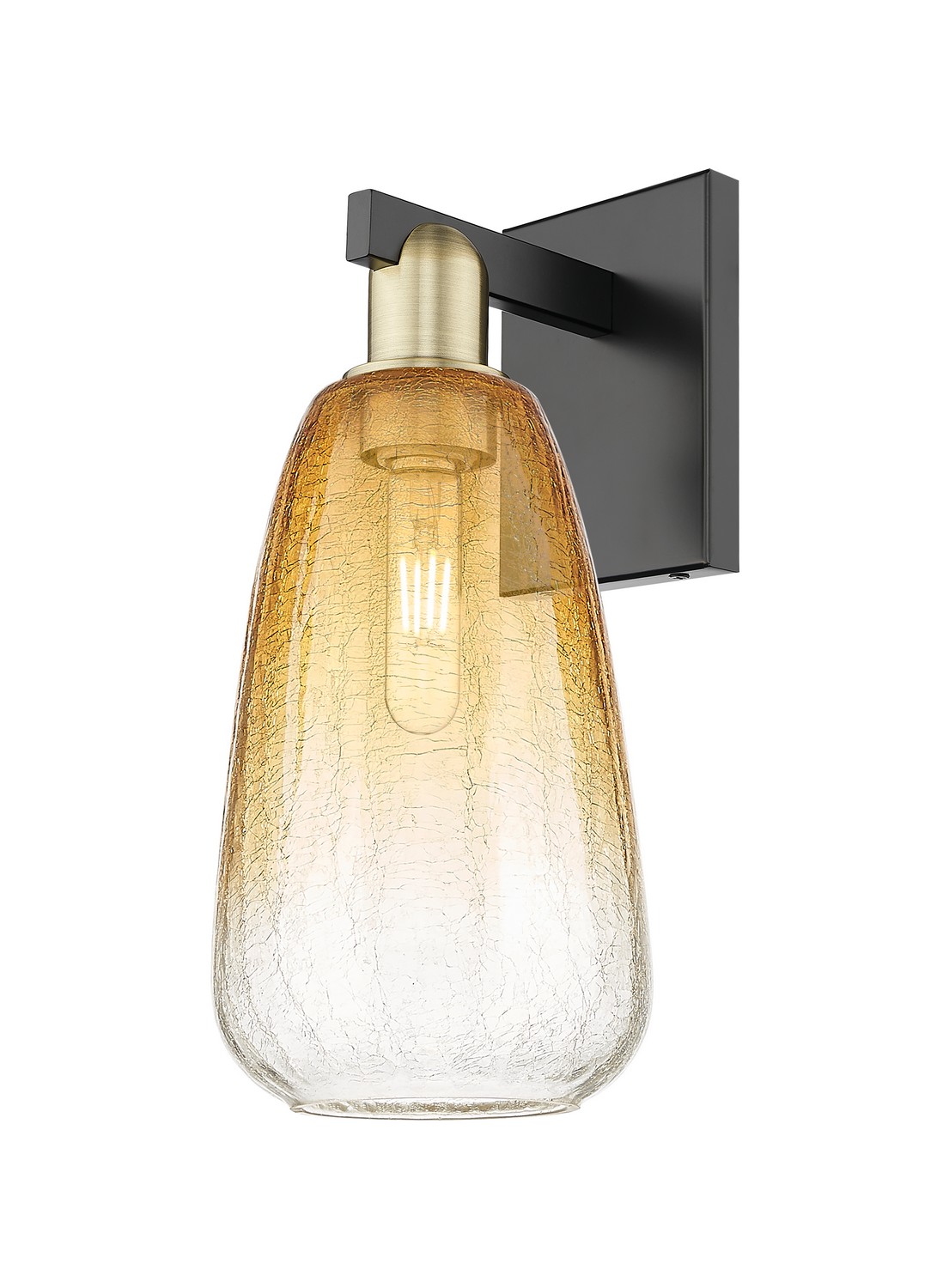 One Light Wall Sconce by Innovations - Arcadia Collection, Black Antique Brass Finish - 716-1W-BAB-G480-6AM