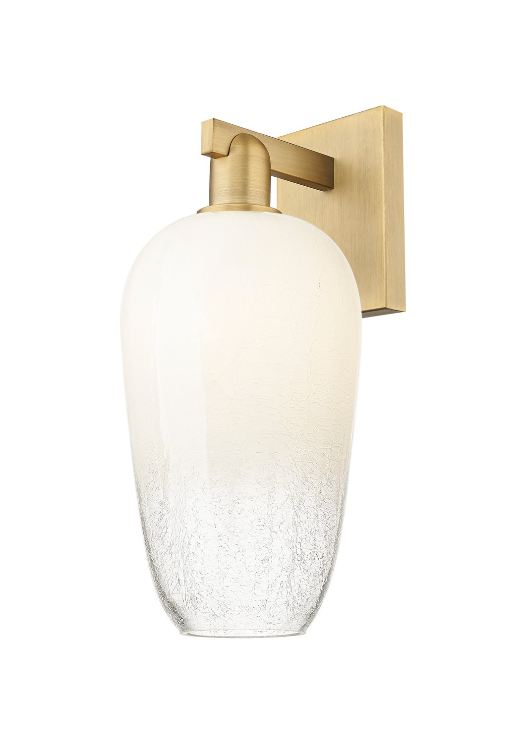 One Light Wall Sconce by Innovations - Arcadia Collection, Brushed Brass Finish - 716-1W-BB-G484-7OP