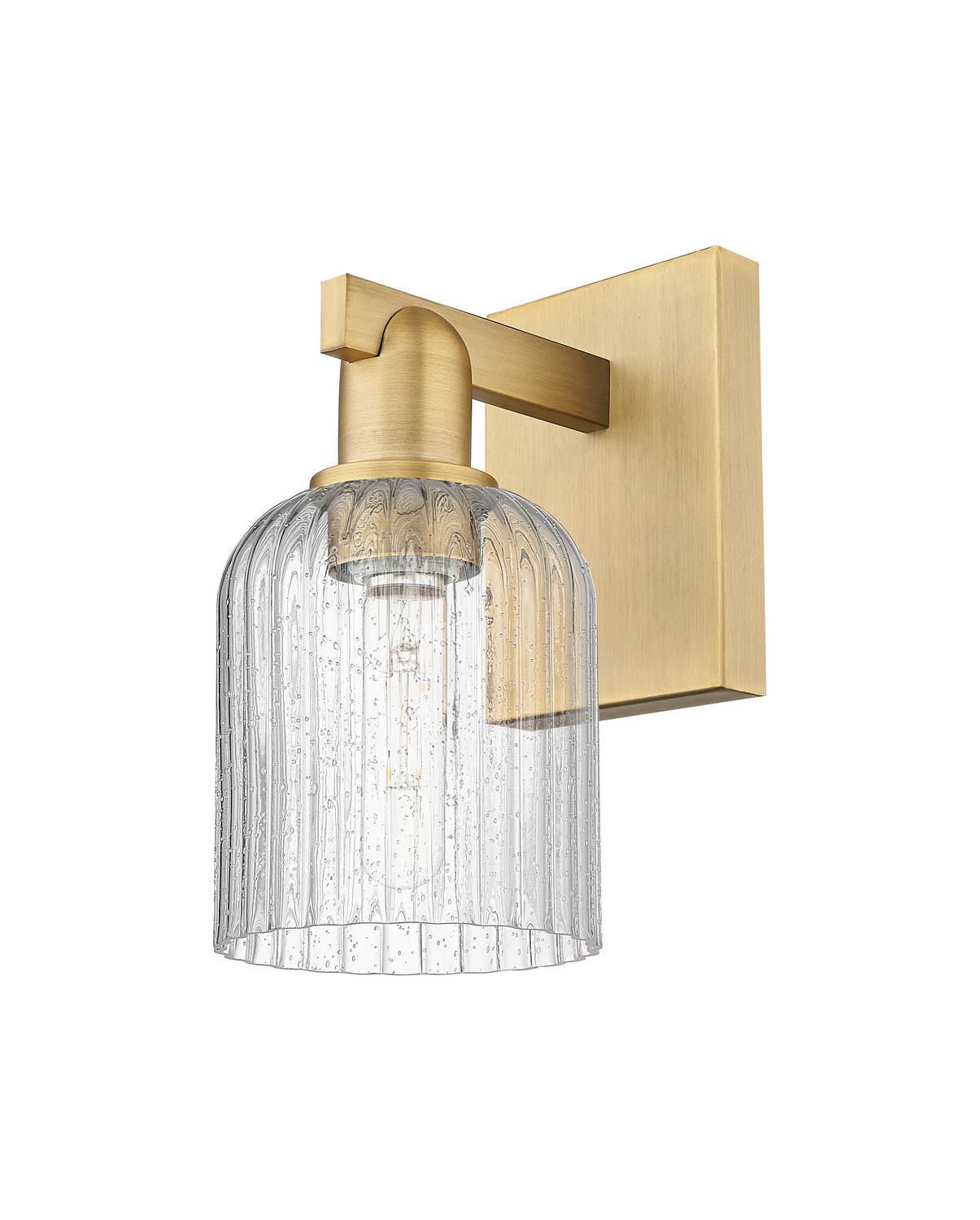 One Light Wall Sconce by Innovations - Arcadia Collection, Brushed Brass Finish - 716-1W-BB-G559-5SDY