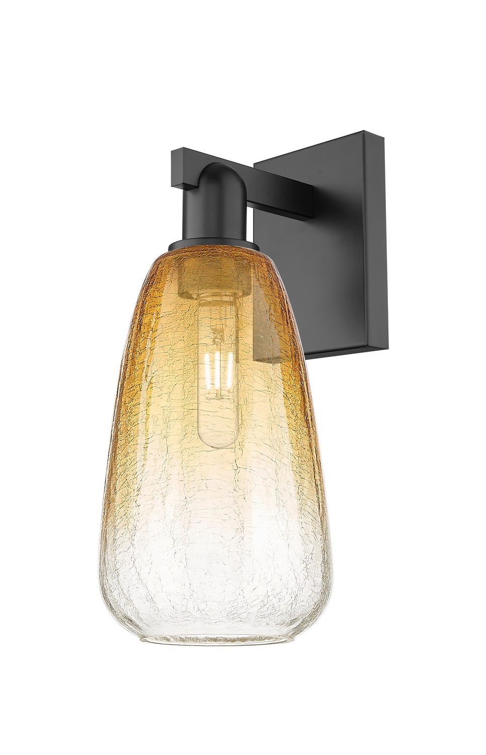 One Light Wall Sconce by Innovations - Arcadia Collection, Matte Black Finish - 716-1W-BK-G480-6AM