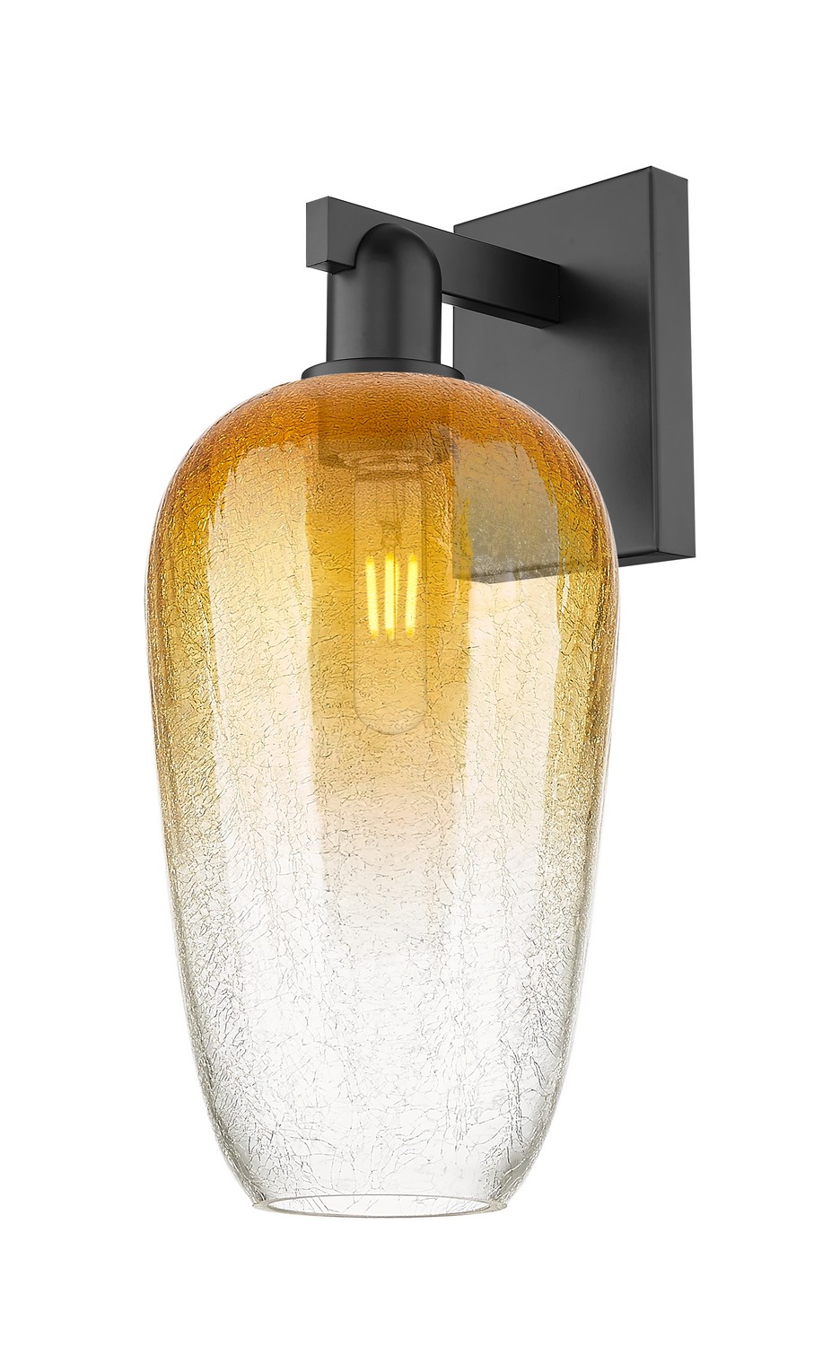 One Light Wall Sconce by Innovations - Arcadia Collection, Matte Black Finish - 716-1W-BK-G484-7AM