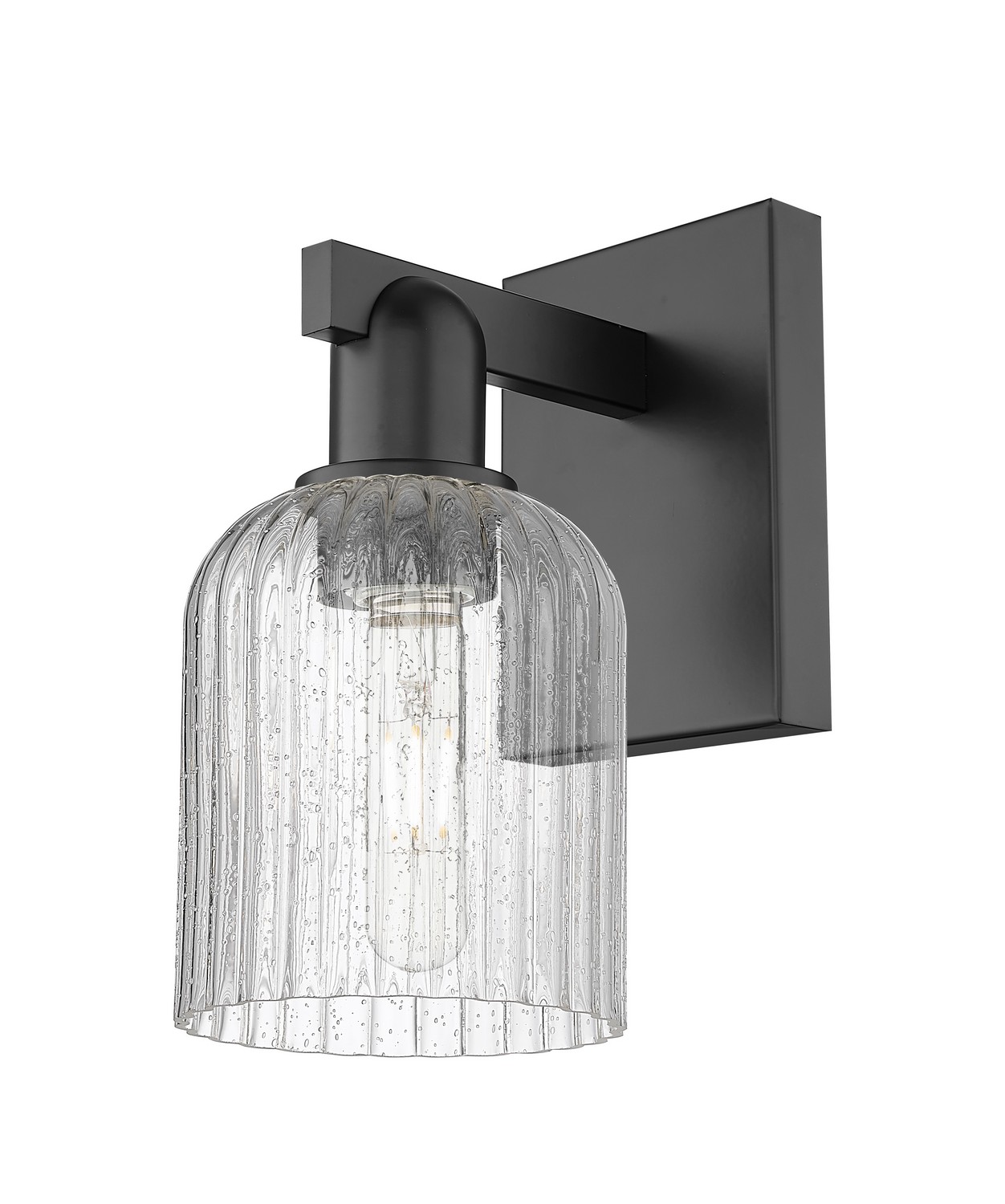 One Light Wall Sconce by Innovations - Arcadia Collection, Matte Black Finish - 716-1W-BK-G559-5SDY