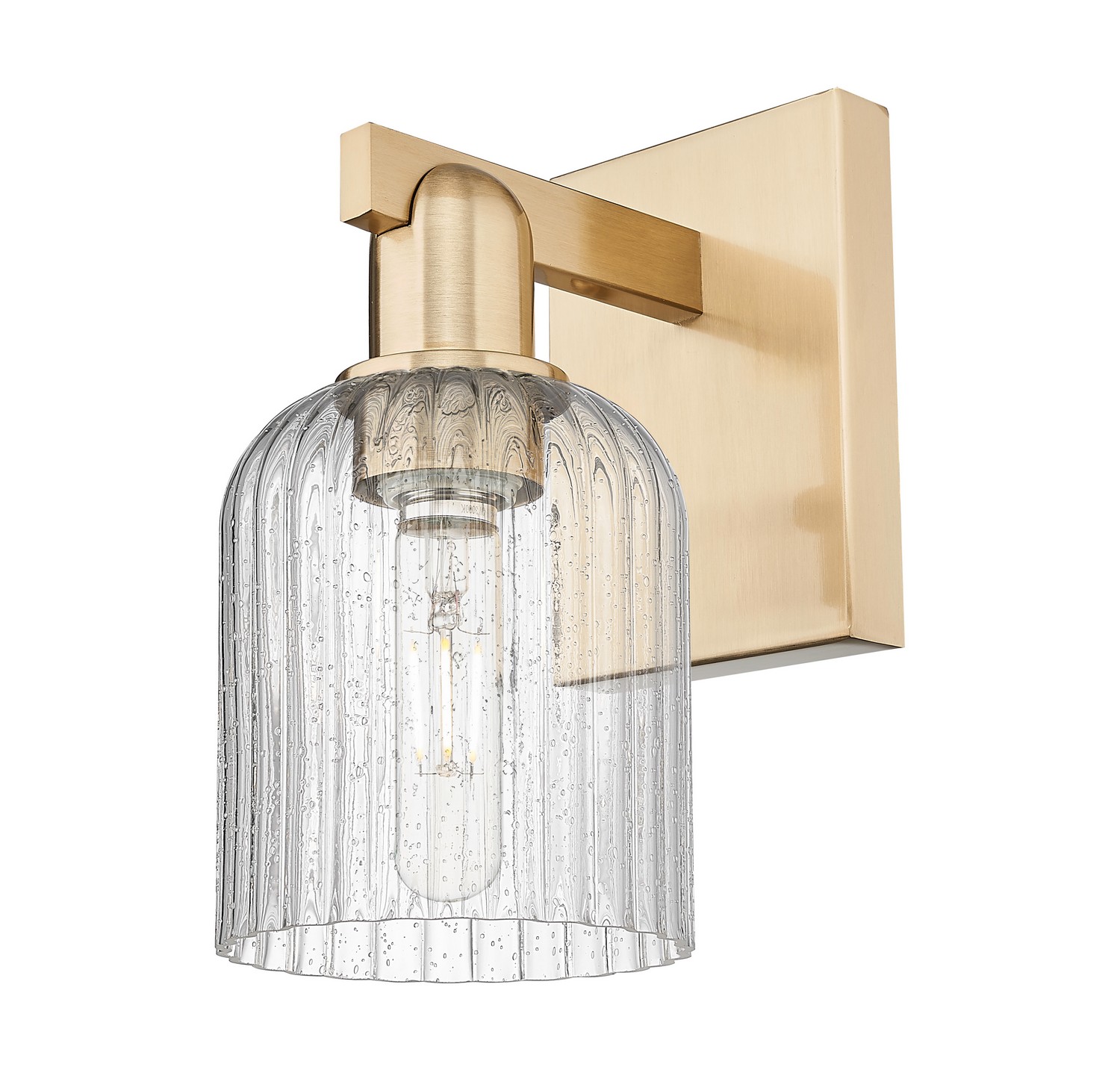 One Light Wall Sconce by Innovations - Arcadia Collection, Champagne Bronze Finish - 716-1W-CB-G559-5SDY
