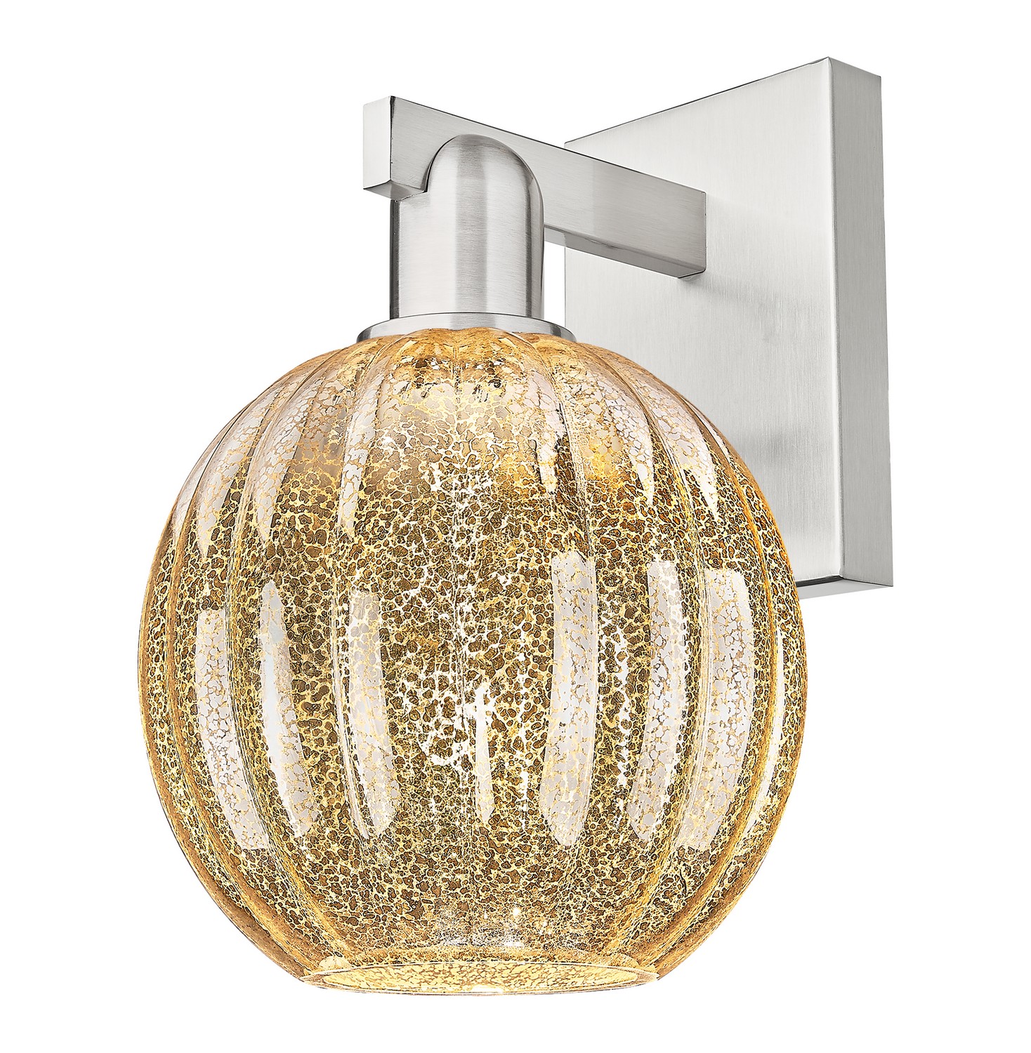 One Light Wall Sconce by Innovations - Arcadia Collection, Brushed Satin Nickel Finish - 716-1W-SN-G458-7ME