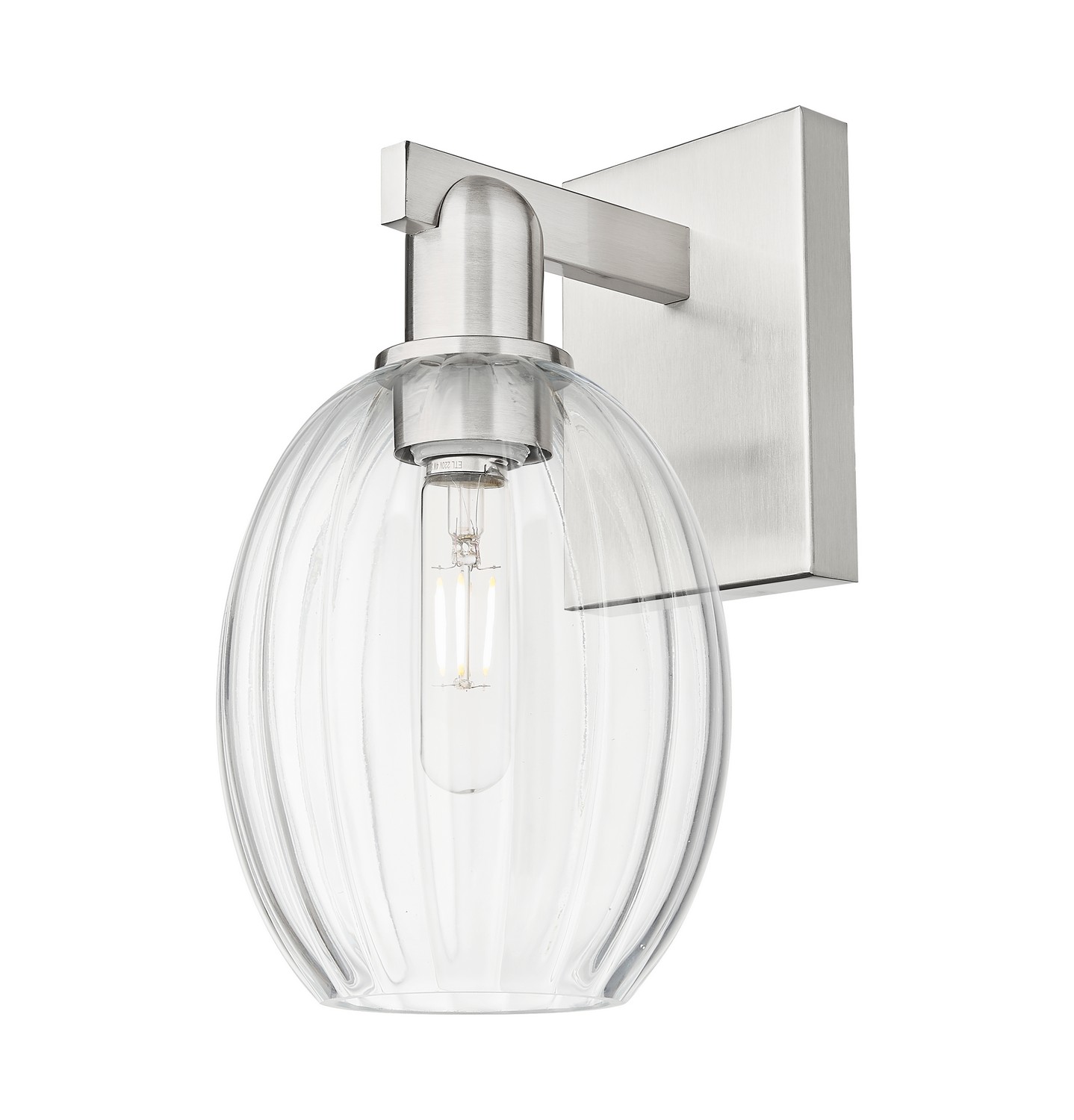 One Light Wall Sconce by Innovations - Arcadia Collection, Brushed Satin Nickel Finish - 716-1W-SN-G459-6CL