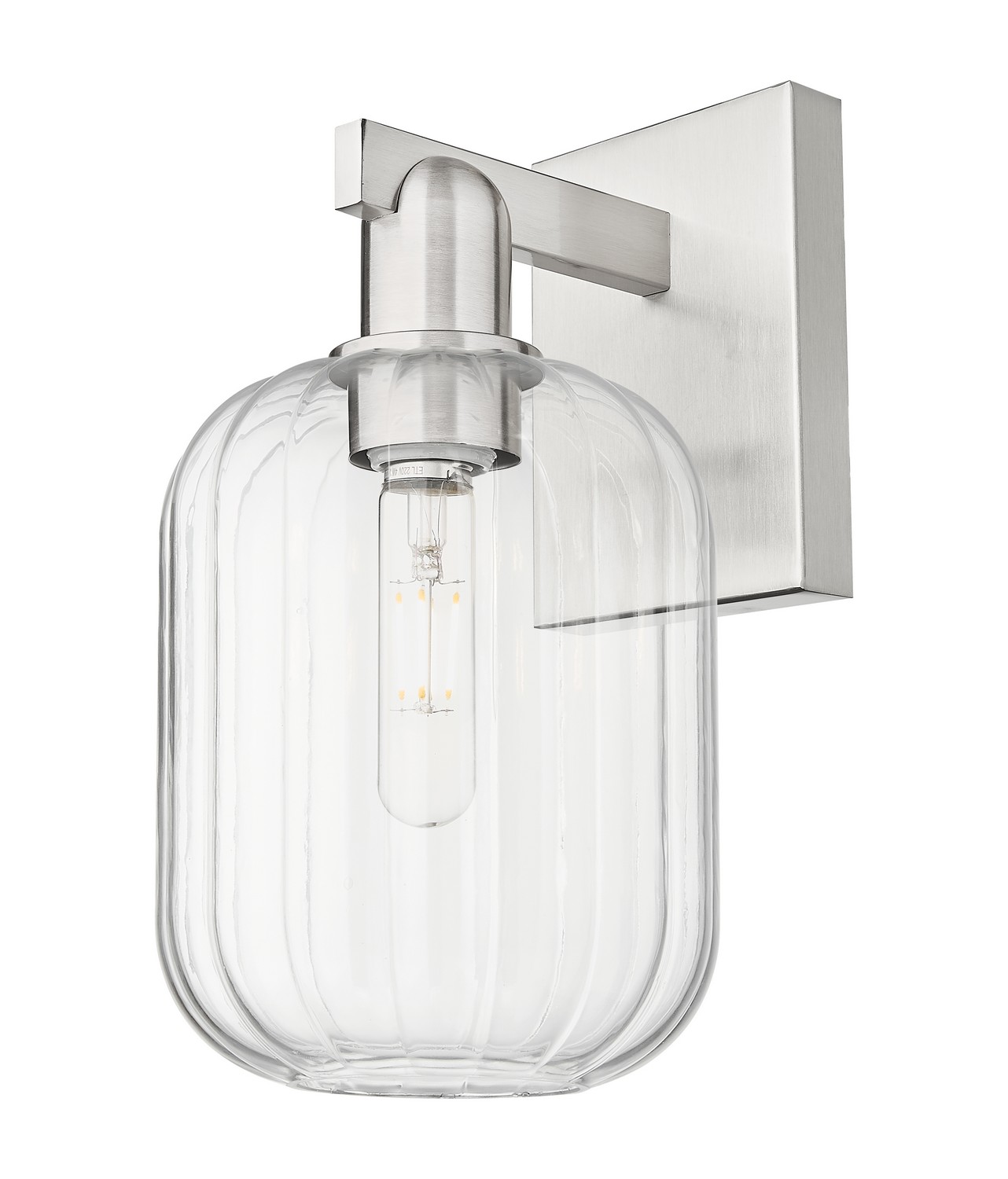 One Light Wall Sconce by Innovations - Arcadia Collection, Brushed Satin Nickel Finish - 716-1W-SN-G460-7CL