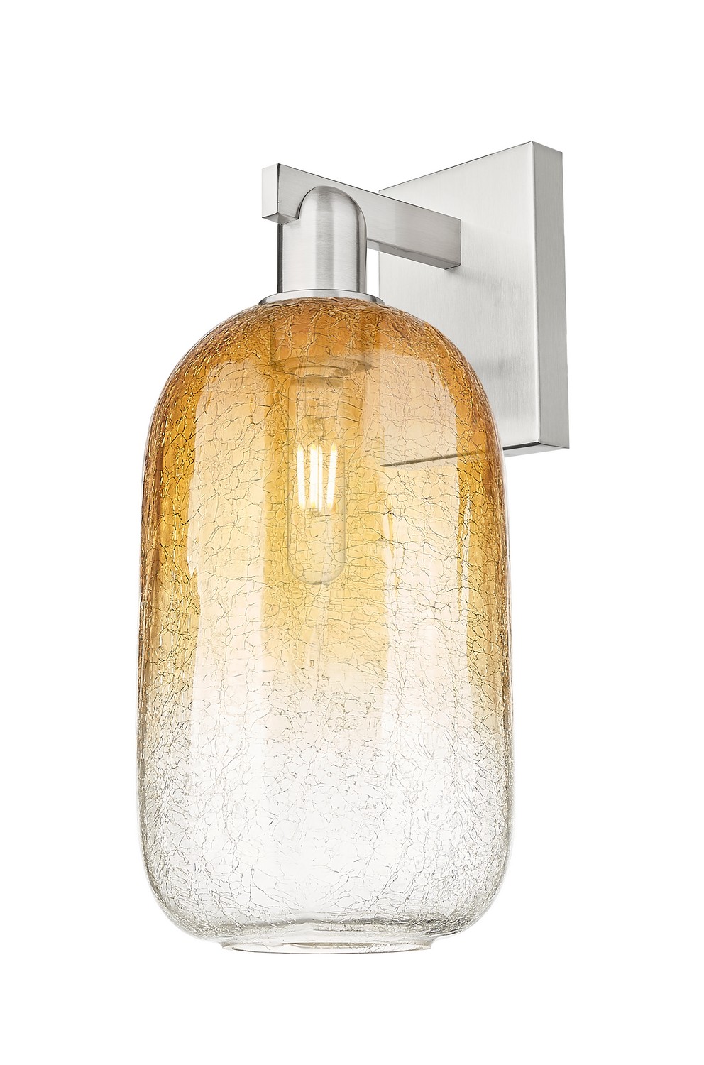 One Light Wall Sconce by Innovations - Arcadia Collection, Brushed Satin Nickel Finish - 716-1W-SN-G482-7AM