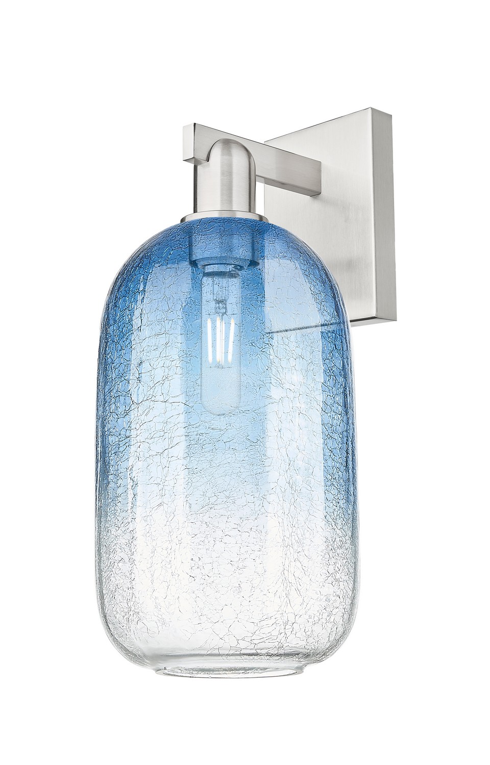 One Light Wall Sconce by Innovations - Arcadia Collection, Brushed Satin Nickel Finish - 716-1W-SN-G482-7SB