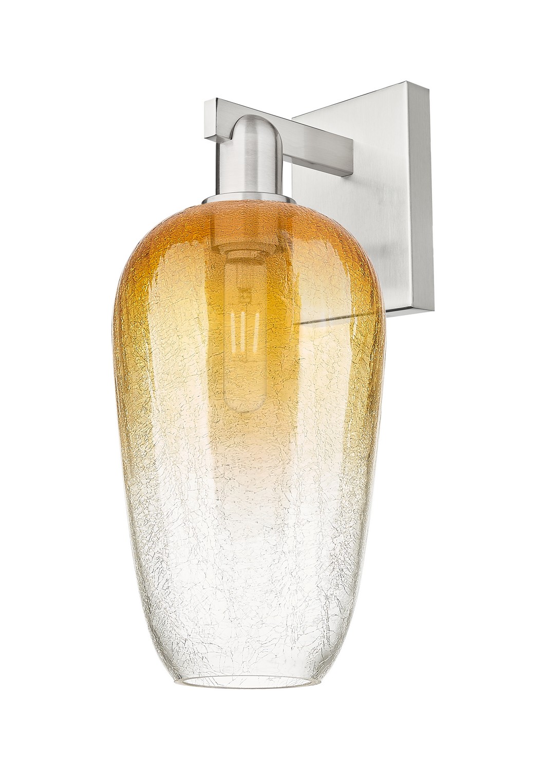 One Light Wall Sconce by Innovations - Arcadia Collection, Brushed Satin Nickel Finish - 716-1W-SN-G484-7AM
