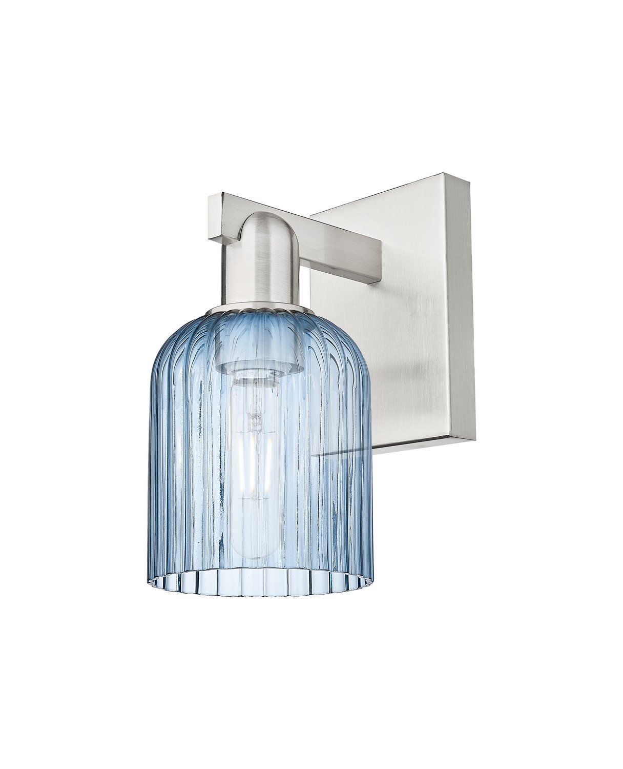 One Light Wall Sconce by Innovations - Arcadia Collection, Brushed Satin Nickel Finish - 716-1W-SN-G559-5BL