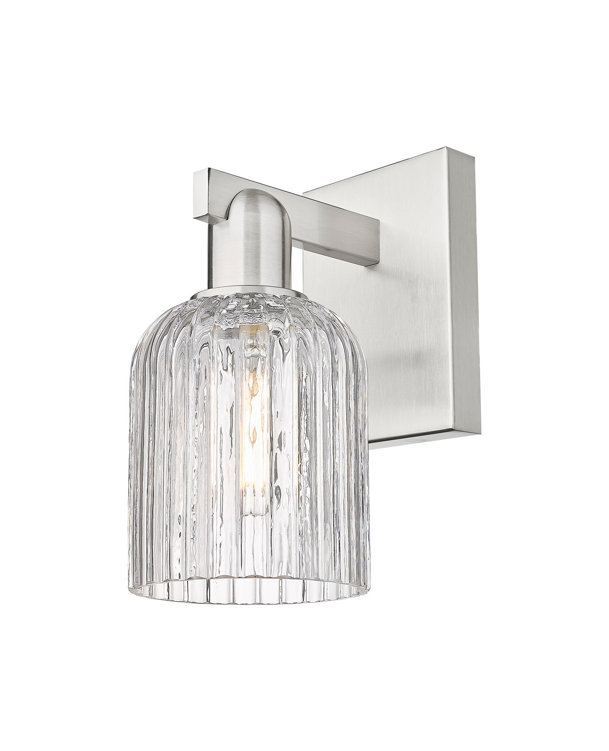 One Light Wall Sconce by Innovations - Arcadia Collection, Brushed Satin Nickel Finish - 716-1W-SN-G559-5CL