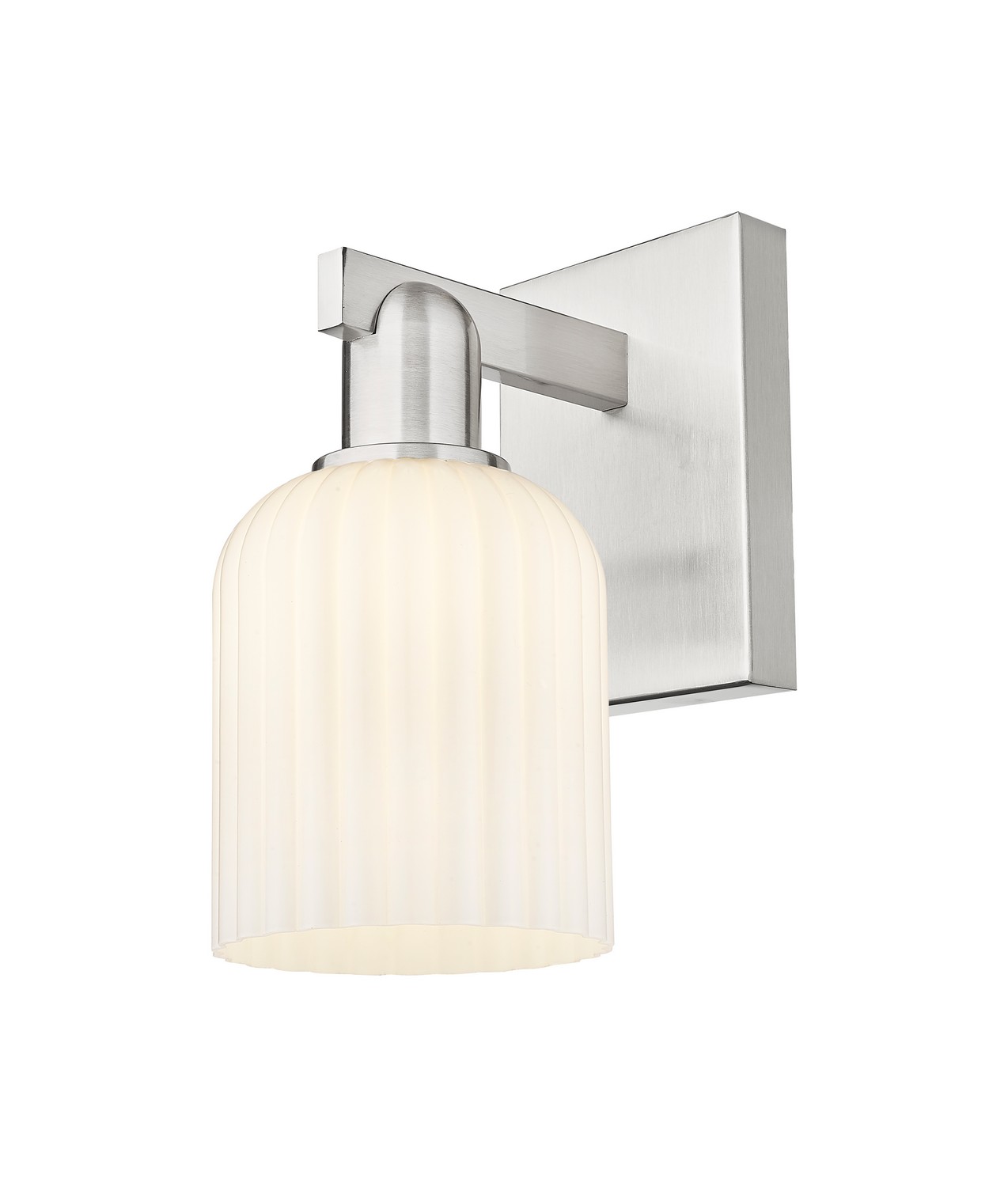 One Light Wall Sconce by Innovations - Arcadia Collection, Brushed Satin Nickel Finish - 716-1W-SN-G559-5GWH