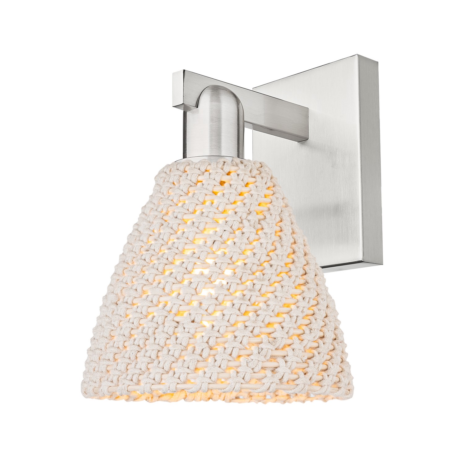 One Light Wall Sconce by Innovations - Arcadia Collection, Brushed Satin Nickel Finish - 716-1W-SN-NBD-75-NAT