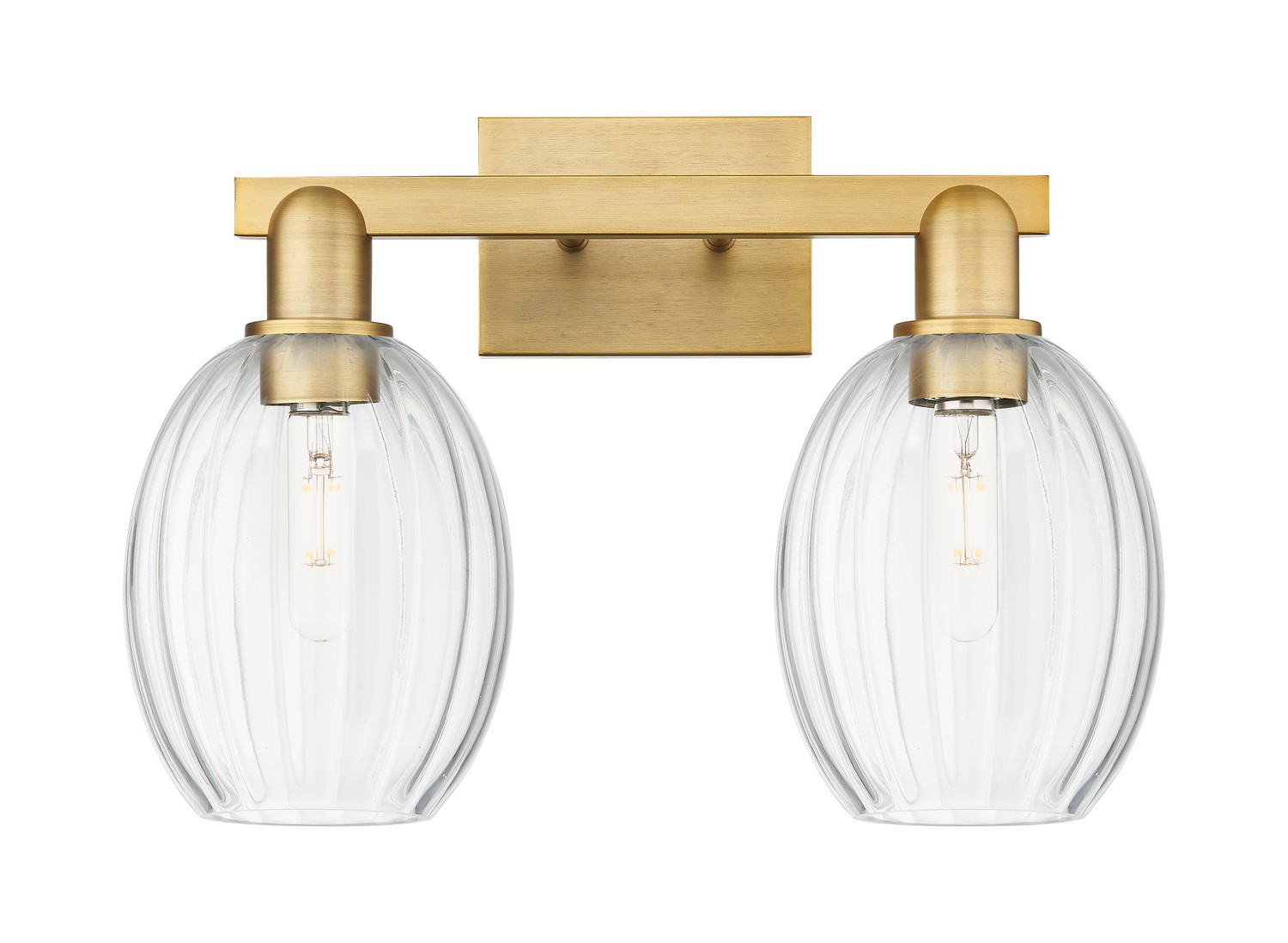 Two Light Bath Vanity by Innovations - Arcadia Collection, Brushed Brass Finish - 716-2W-BB-G459-6CL