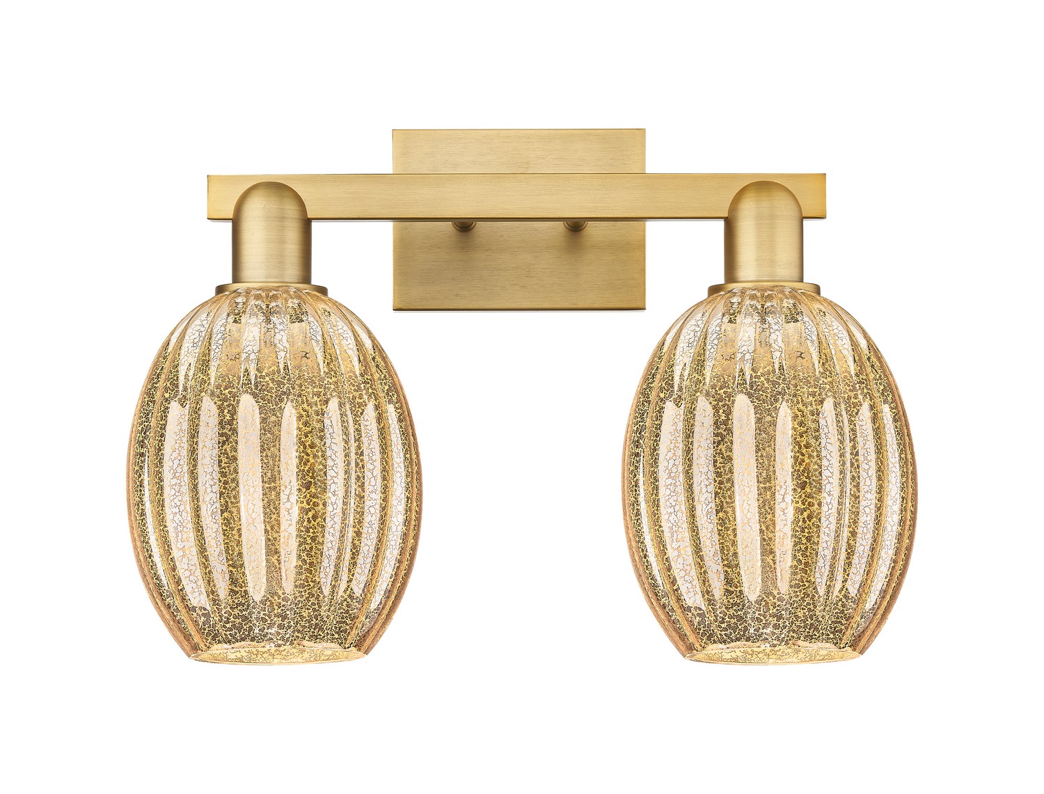Two Light Bath Vanity by Innovations - Arcadia Collection, Brushed Brass Finish - 716-2W-BB-G459-6ME