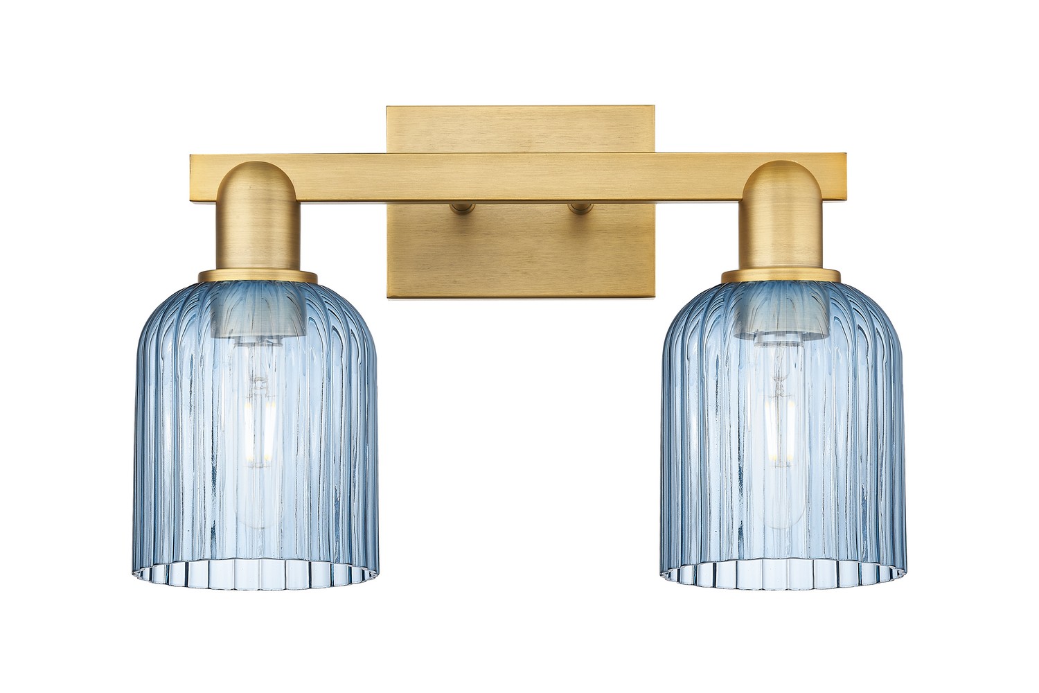 Two Light Bath Vanity by Innovations - Arcadia Collection, Brushed Brass Finish - 716-2W-BB-G559-5BL