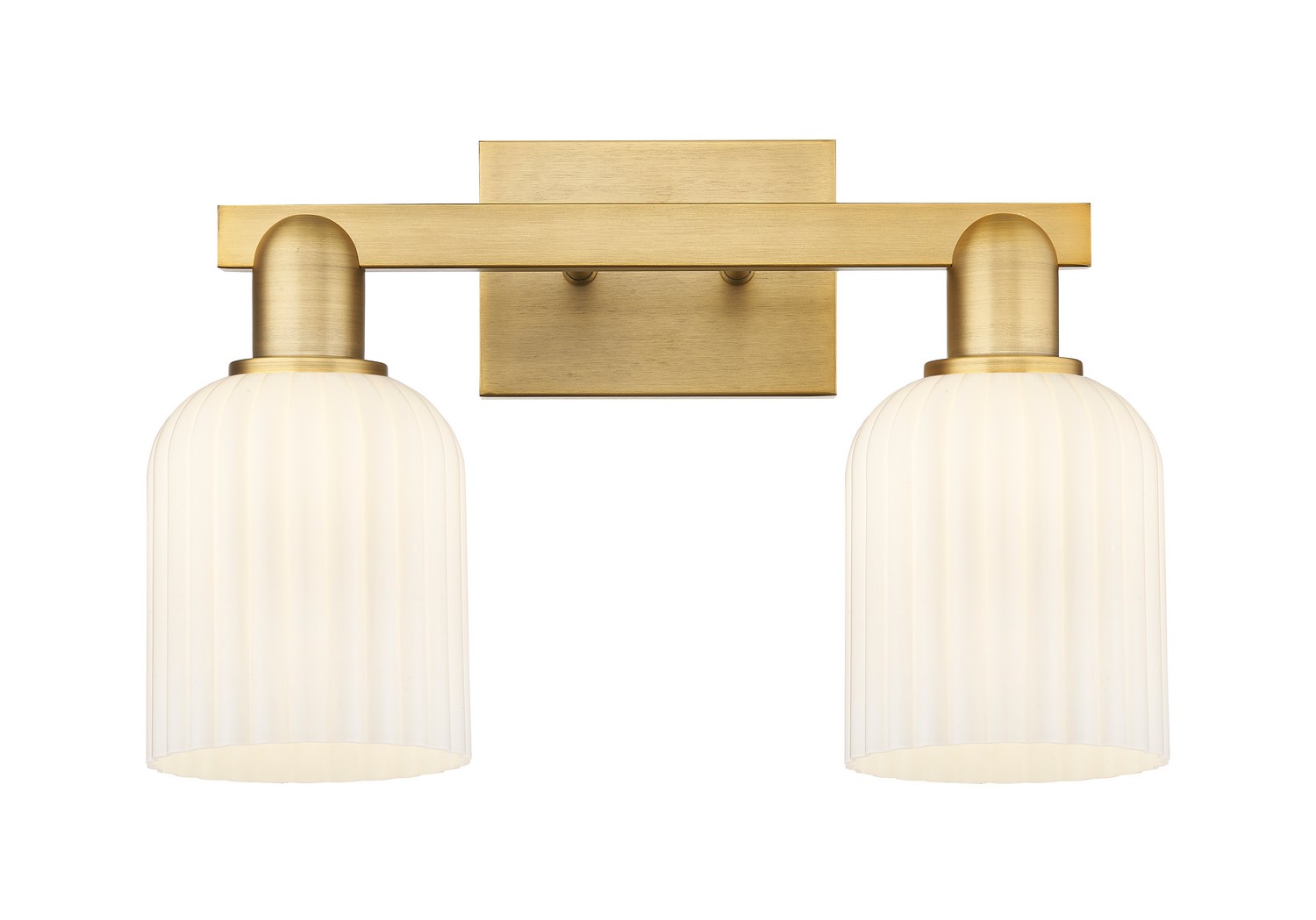 Two Light Bath Vanity by Innovations - Arcadia Collection, Brushed Brass Finish - 716-2W-BB-G559-5GWH