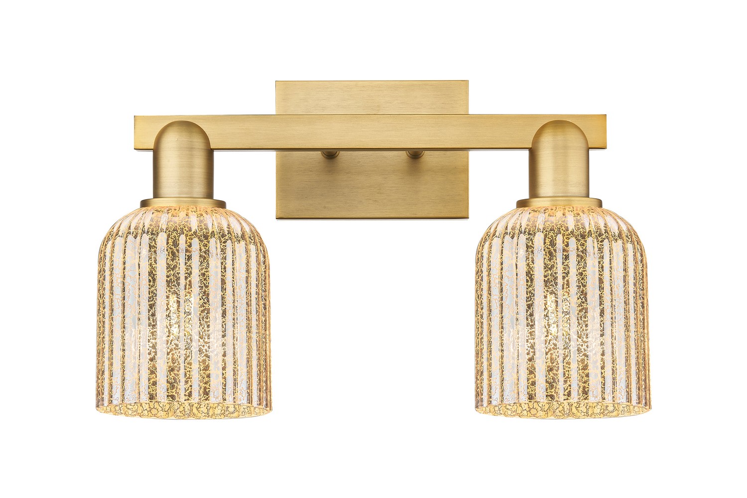Two Light Bath Vanity by Innovations - Arcadia Collection, Brushed Brass Finish - 716-2W-BB-G559-5ME