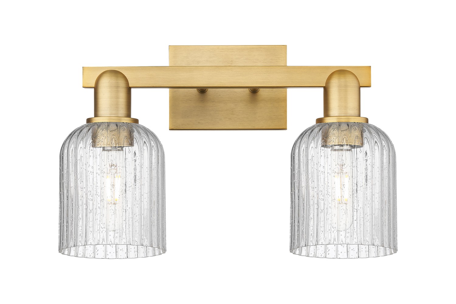 Two Light Bath Vanity by Innovations - Arcadia Collection, Brushed Brass Finish - 716-2W-BB-G559-5SDY
