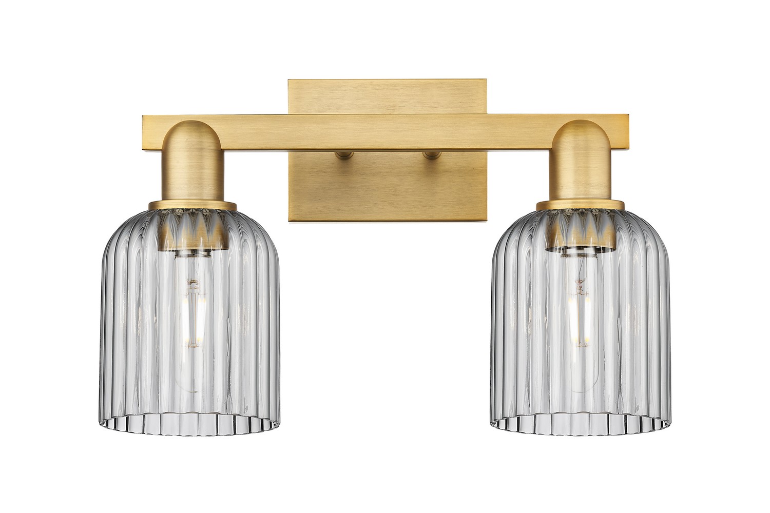 Two Light Bath Vanity by Innovations - Arcadia Collection, Brushed Brass Finish - 716-2W-BB-G559-5SM