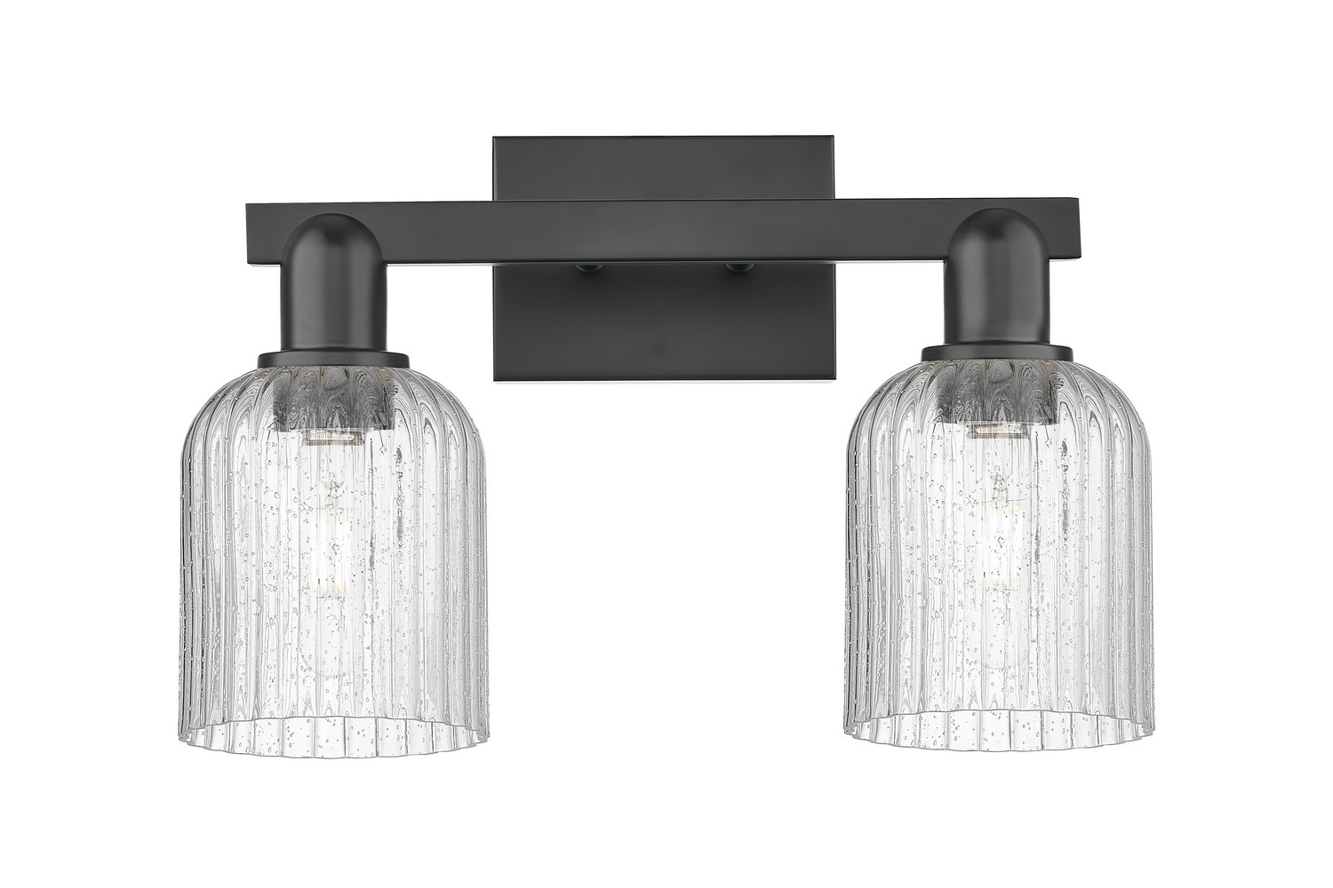 Two Light Bath Vanity by Innovations - Arcadia Collection, Matte Black Finish - 716-2W-BK-G559-5SDY