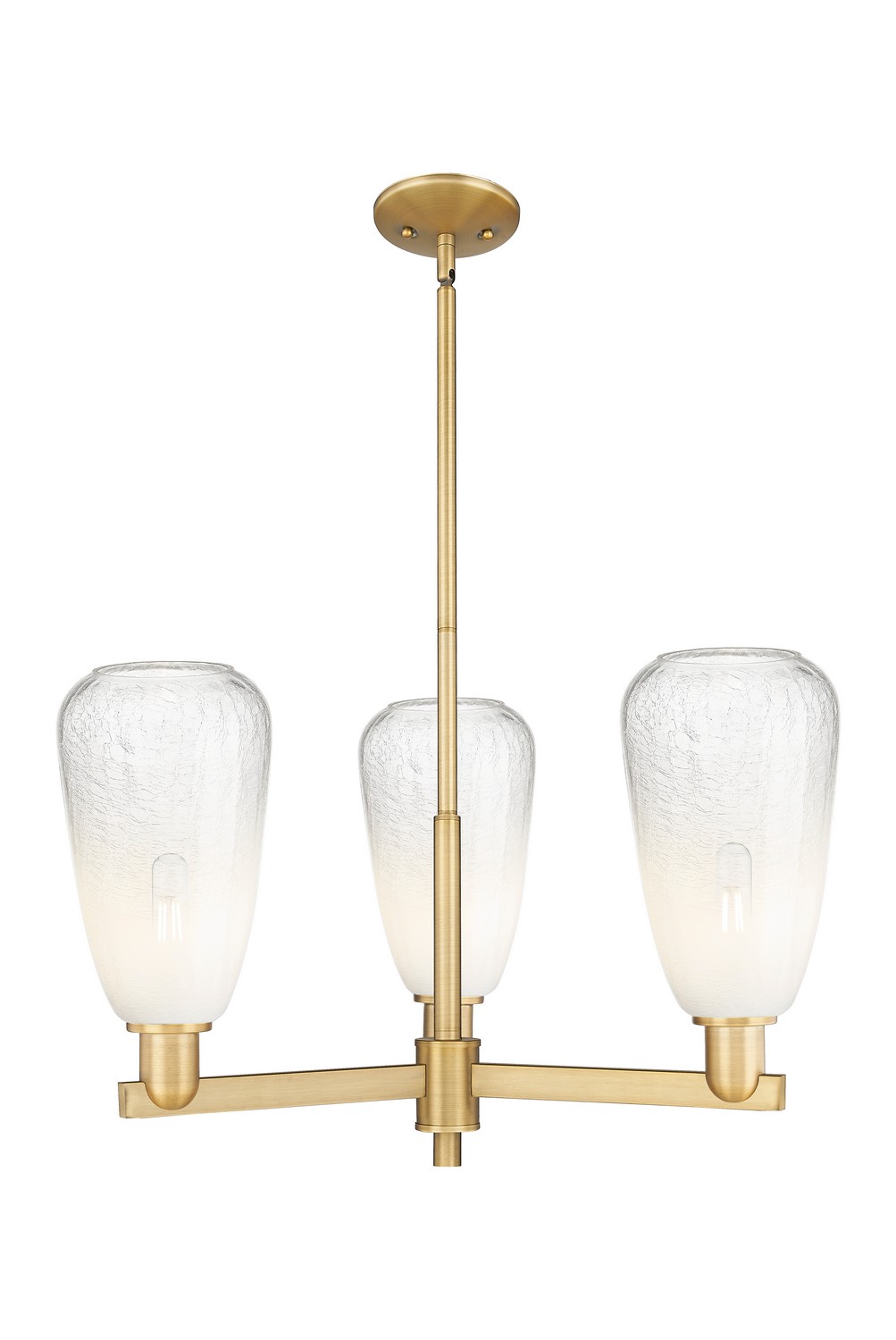 Three Light Pendant by Innovations - Arcadia Collection, Brushed Brass Finish - 716-3CR-BB-G480-6OP