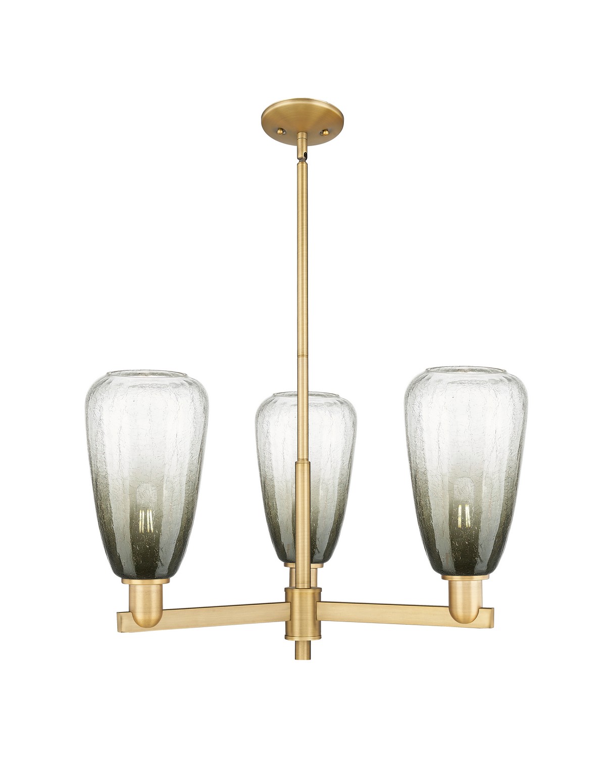 Three Light Pendant by Innovations - Arcadia Collection, Brushed Brass Finish - 716-3CR-BB-G480-6SL