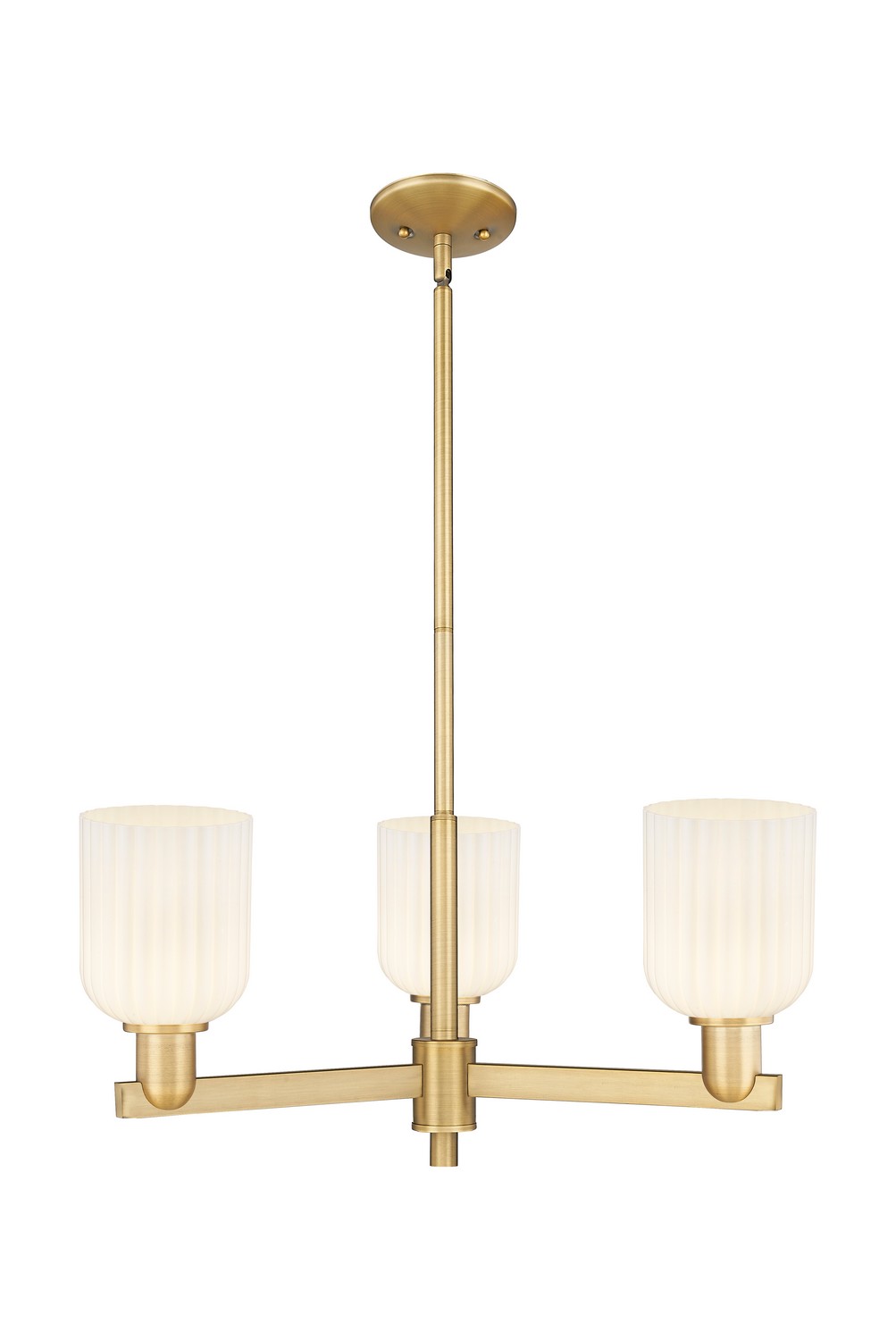 Three Light Pendant by Innovations - Arcadia Collection, Brushed Brass Finish - 716-3CR-BB-G559-5GWH