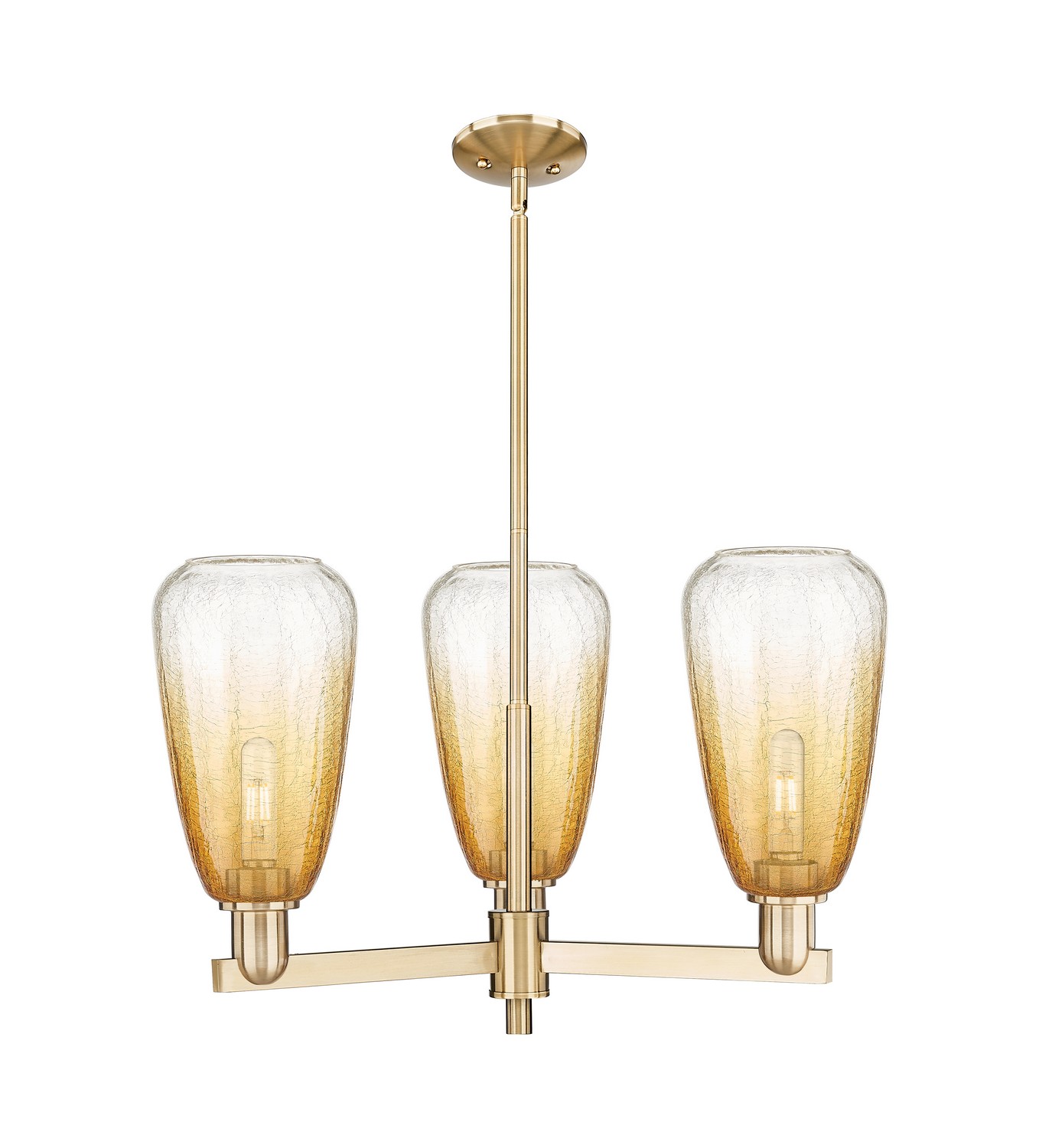 Three Light Pendant by Innovations - Arcadia Collection, Champagne Bronze Finish - 716-3CR-CB-G480-6AM