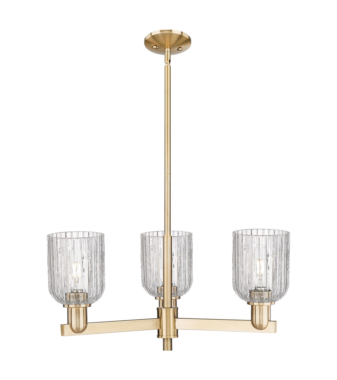 Three Light Pendant by Innovations - Arcadia Collection, Champagne Bronze Finish - 716-3CR-CB-G559-5CL