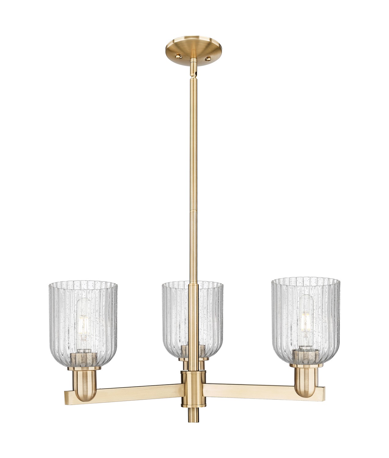 Three Light Pendant by Innovations - Arcadia Collection, Champagne Bronze Finish - 716-3CR-CB-G559-5SDY