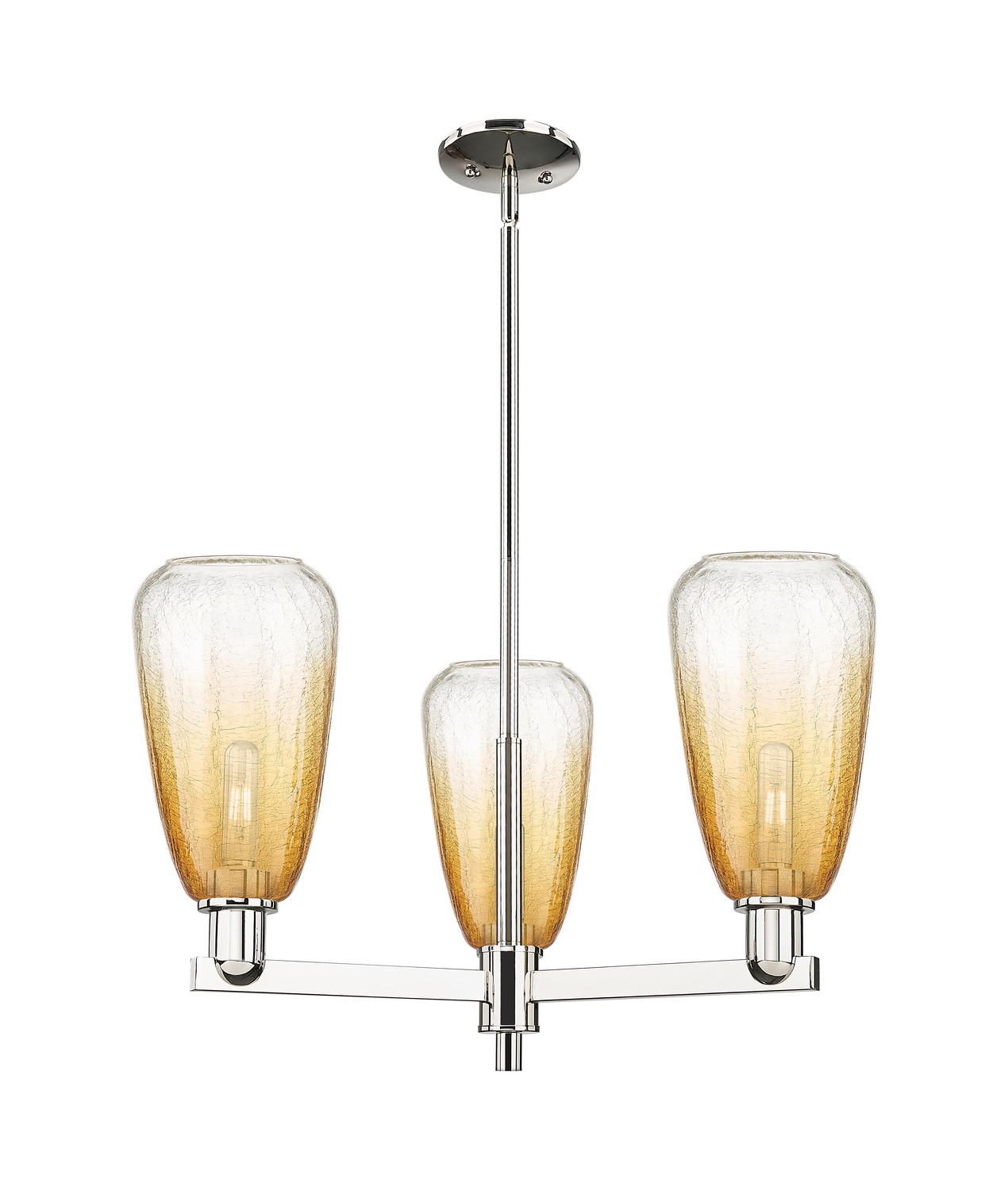 Three Light Pendant by Innovations - Arcadia Collection, Polished Nickel Finish - 716-3CR-PN-G480-6AM