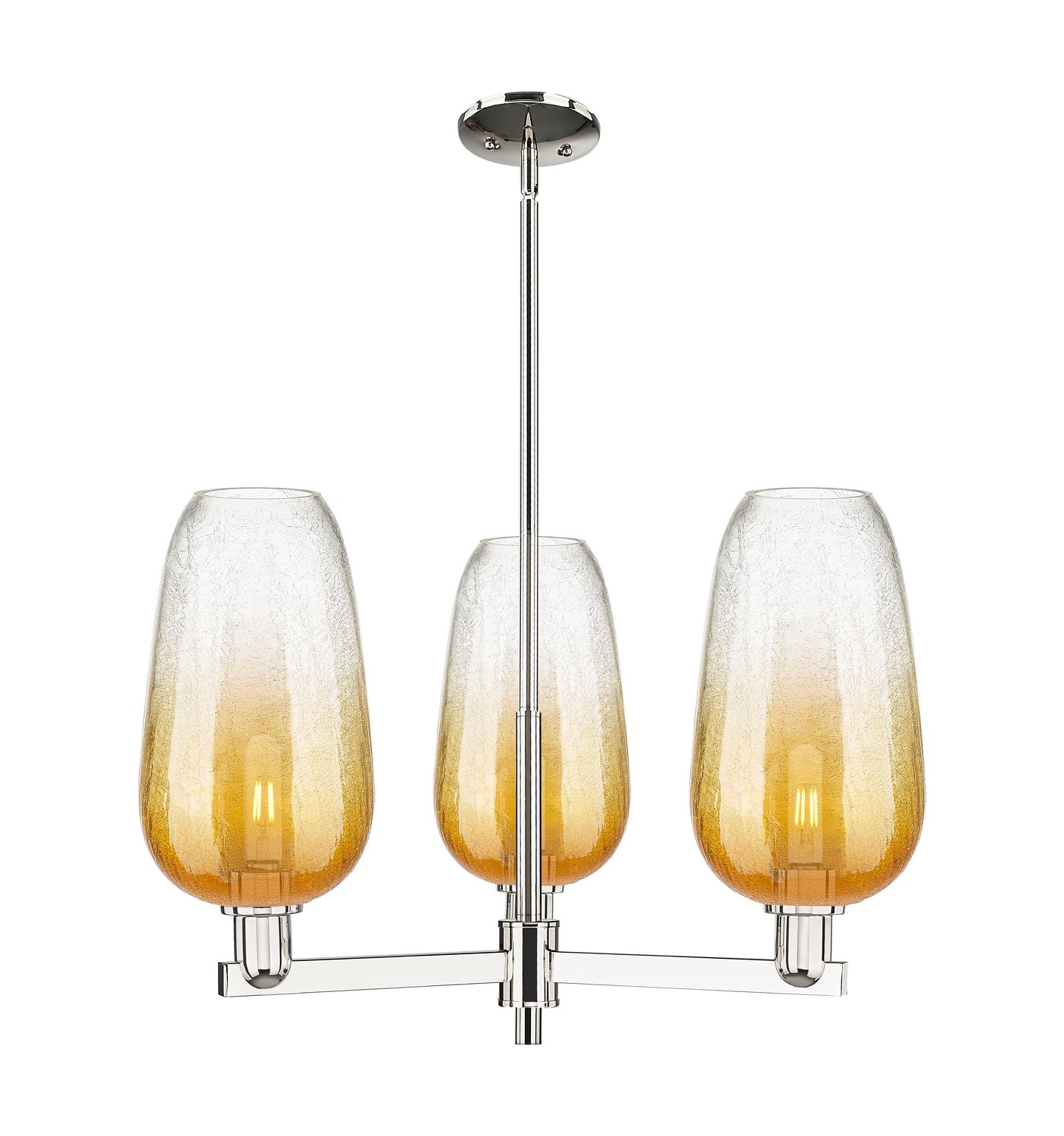 Three Light Pendant by Innovations - Arcadia Collection, Polished Nickel Finish - 716-3CR-PN-G484-7AM