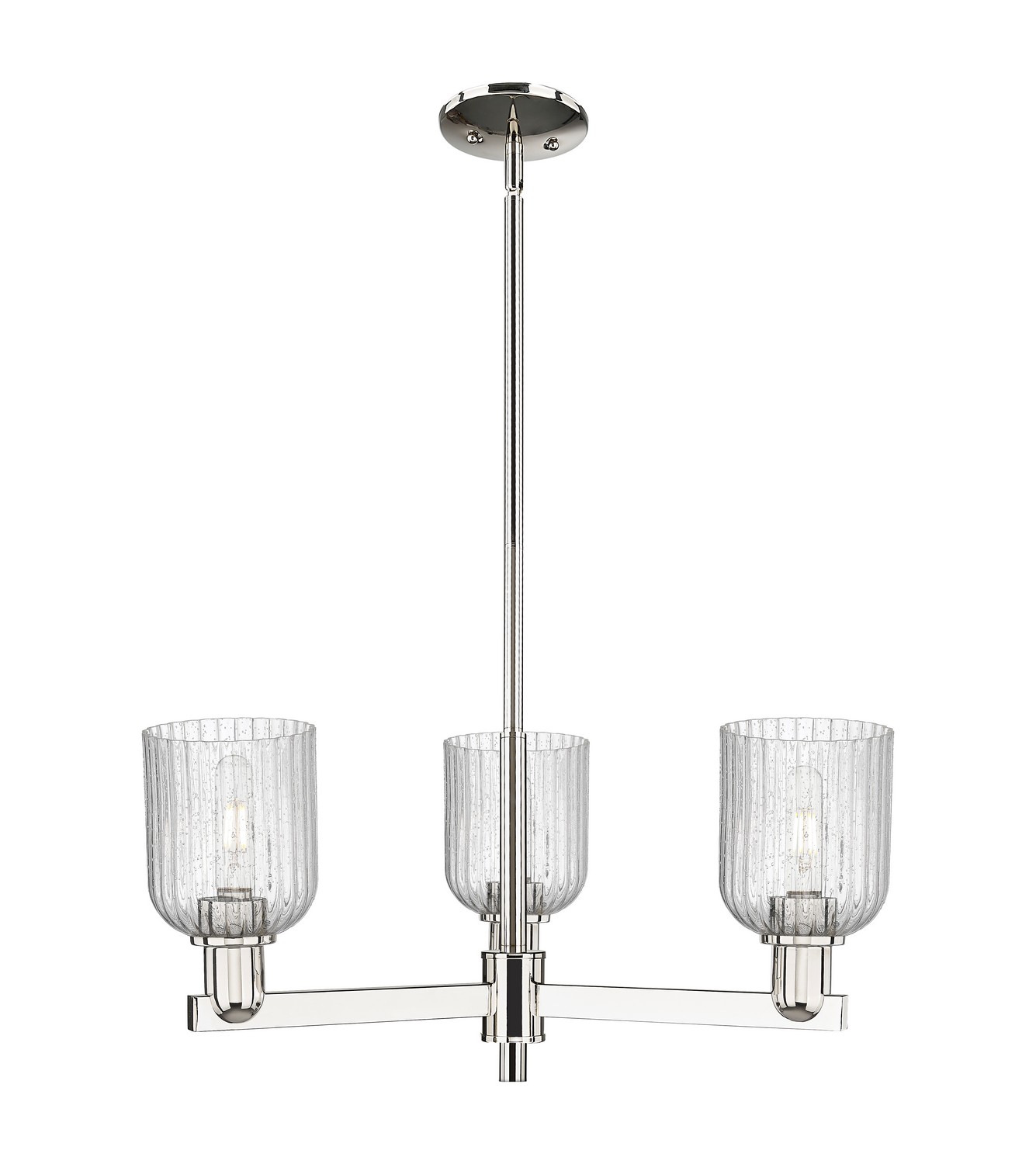 Three Light Pendant by Innovations - Arcadia Collection, Polished Nickel Finish - 716-3CR-PN-G559-5SDY