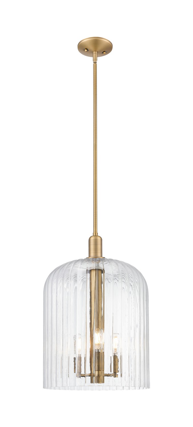 One Light Mini Pendant by Innovations - Arcadia Collection, Brushed Brass Finish - 716-3S-BB-G559-12CL