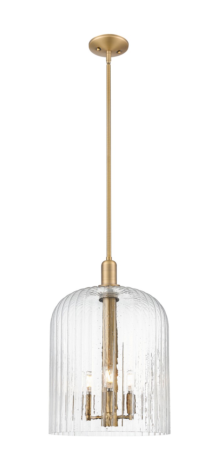 One Light Mini Pendant by Innovations - Arcadia Collection, Brushed Brass Finish - 716-3S-BB-G559-12SDY