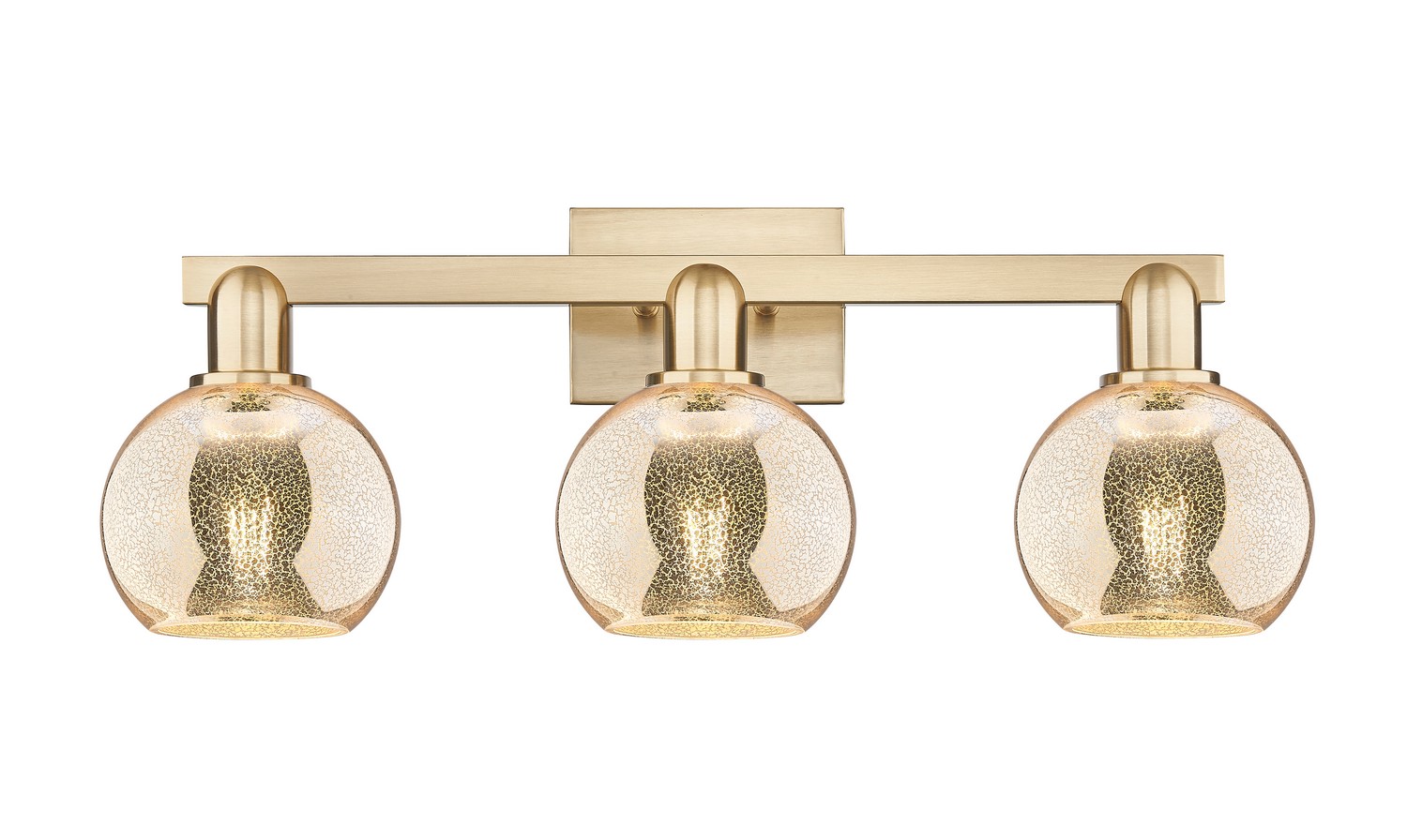Three Light Bath Vanity by Innovations - Arcadia Collection, Champagne Bronze Finish - 716-3W-CB-G128-6