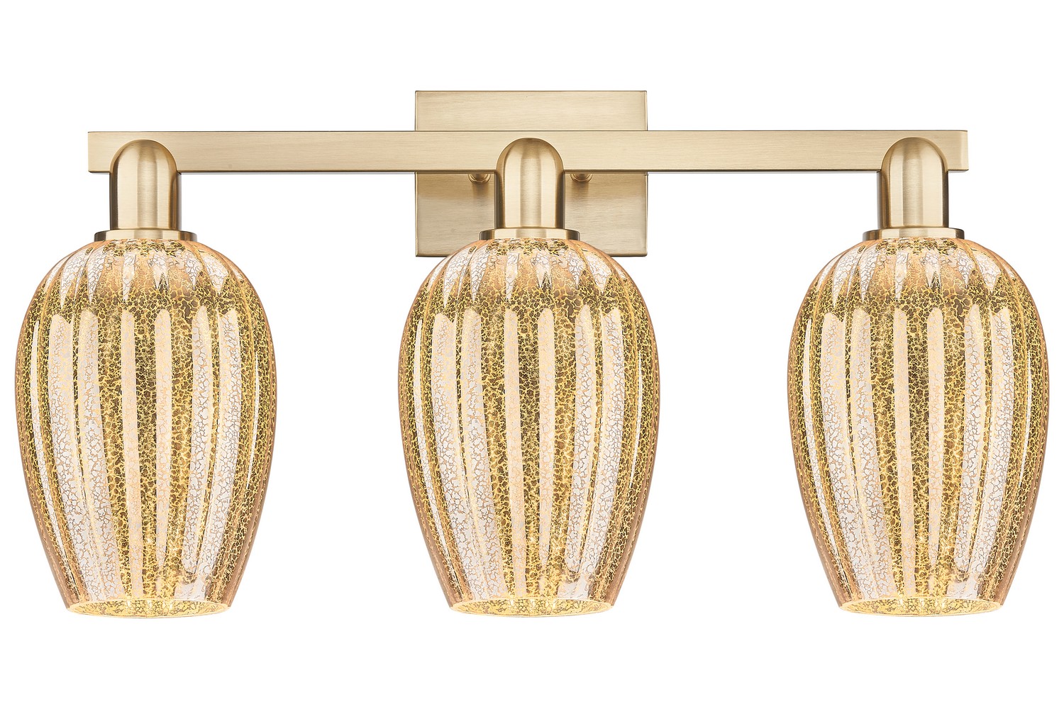 Three Light Bath Vanity by Innovations - Arcadia Collection, Champagne Bronze Finish - 716-3W-CB-G457-6ME