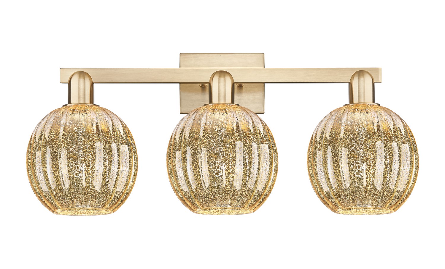 Three Light Bath Vanity by Innovations - Arcadia Collection, Champagne Bronze Finish - 716-3W-CB-G458-7ME