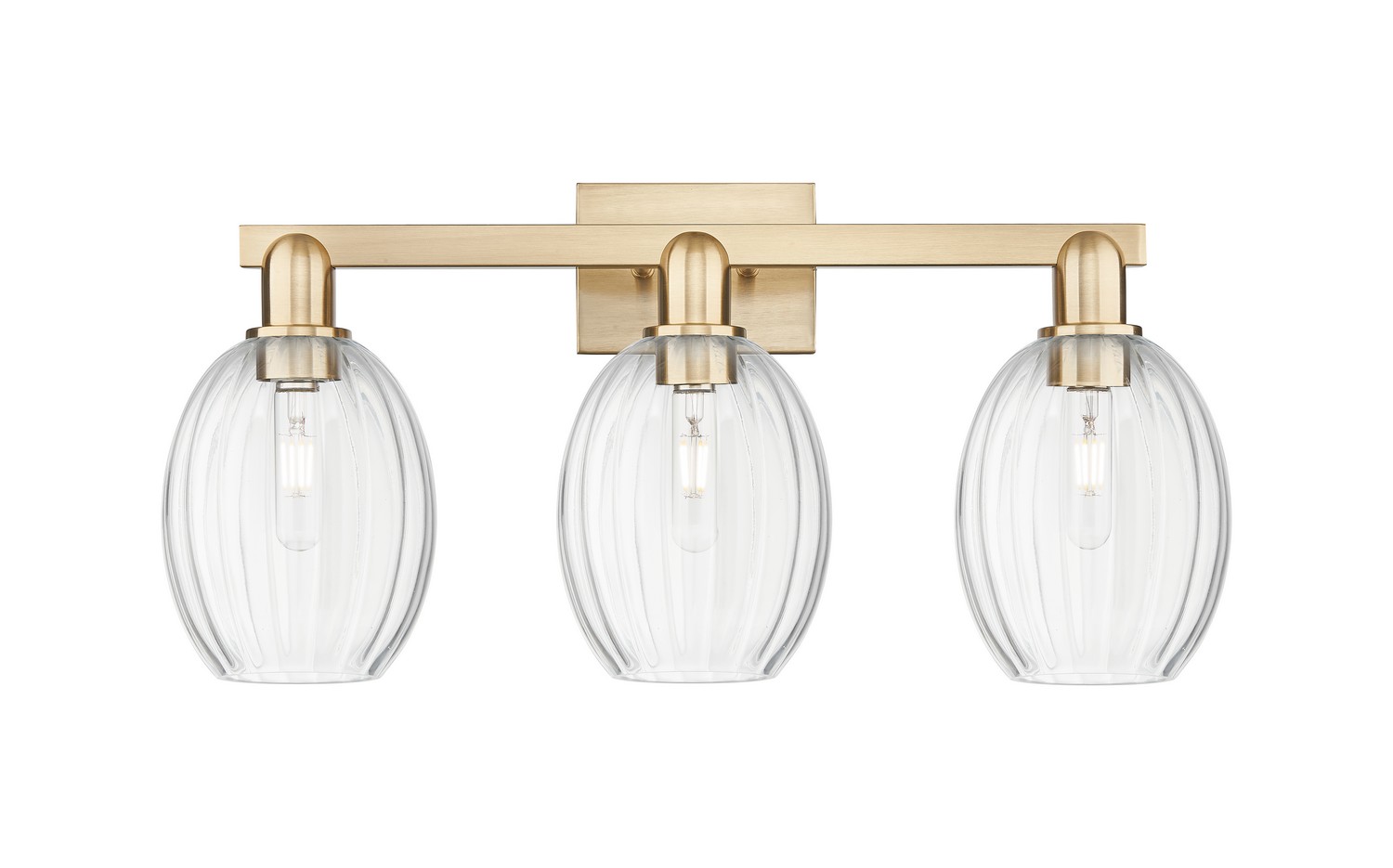 Three Light Bath Vanity by Innovations - Arcadia Collection, Champagne Bronze Finish - 716-3W-CB-G459-6CL