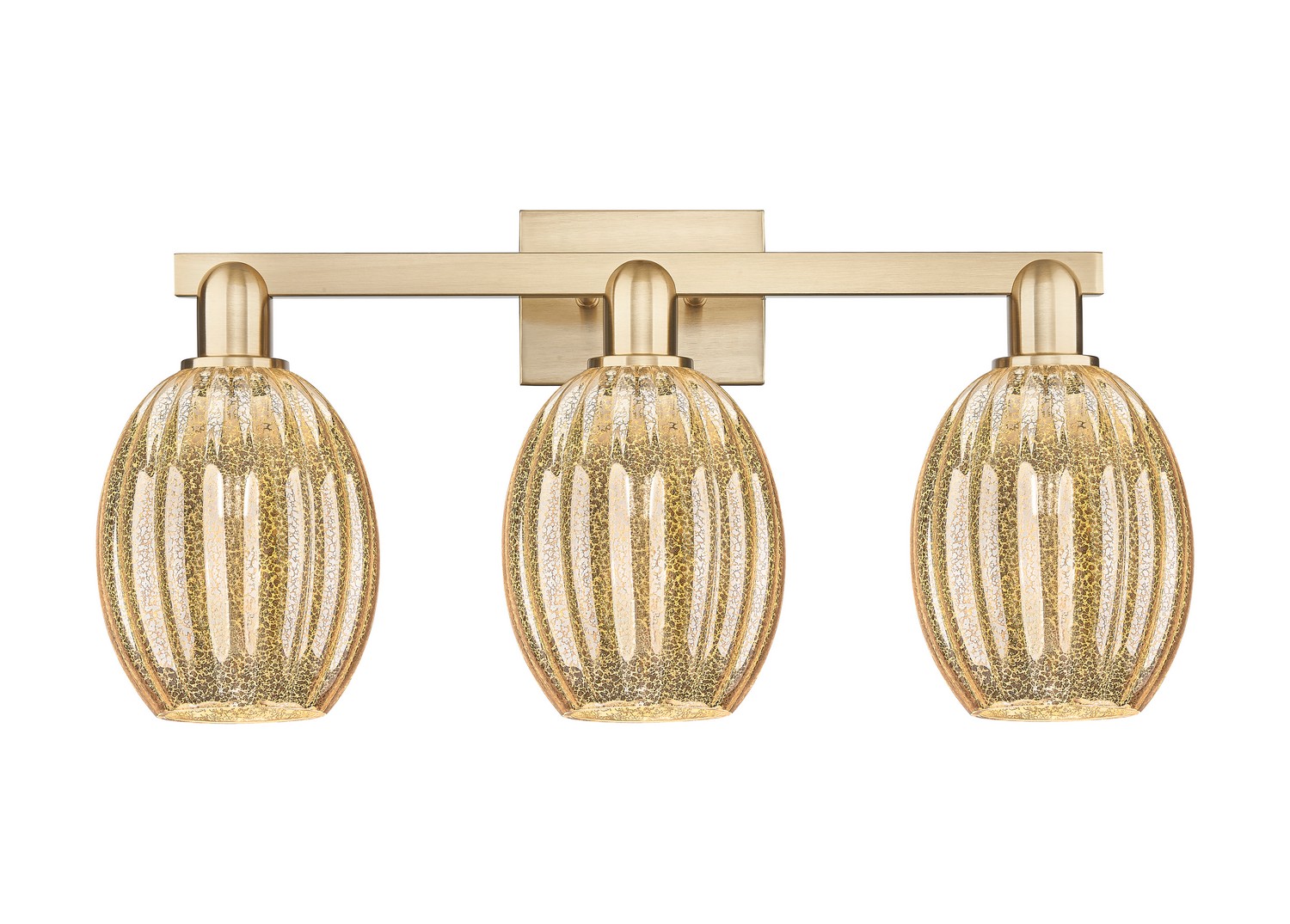 Three Light Bath Vanity by Innovations - Arcadia Collection, Champagne Bronze Finish - 716-3W-CB-G459-6ME