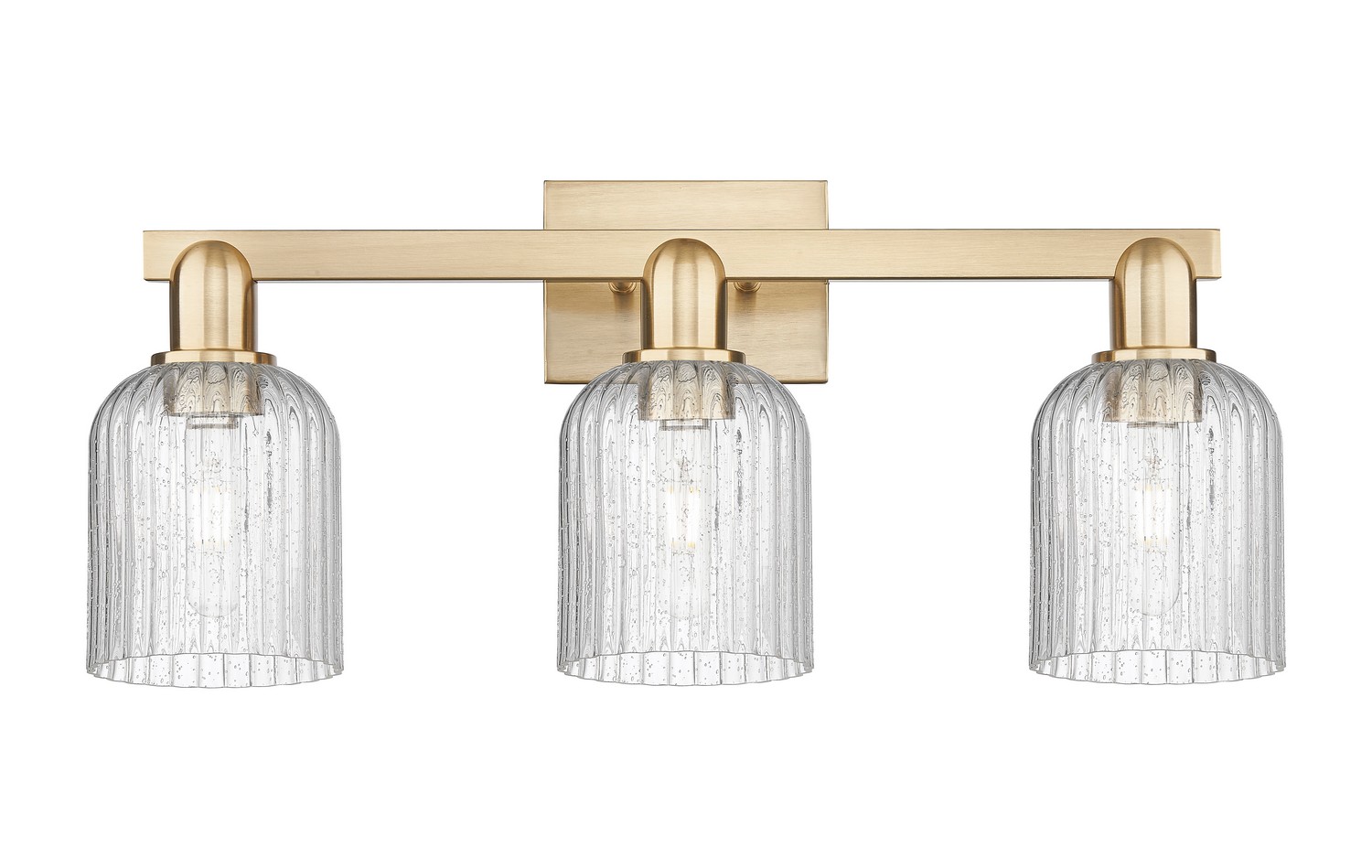 Three Light Bath Vanity by Innovations - Arcadia Collection, Champagne Bronze Finish - 716-3W-CB-G559-5SDY