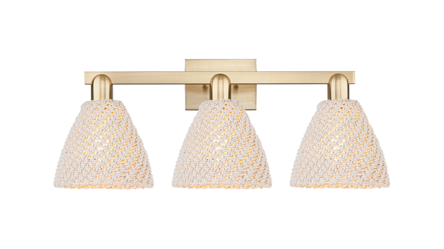 Three Light Bath Vanity by Innovations - Arcadia Collection, Champagne Bronze Finish - 716-3W-CB-NBD-75-NAT