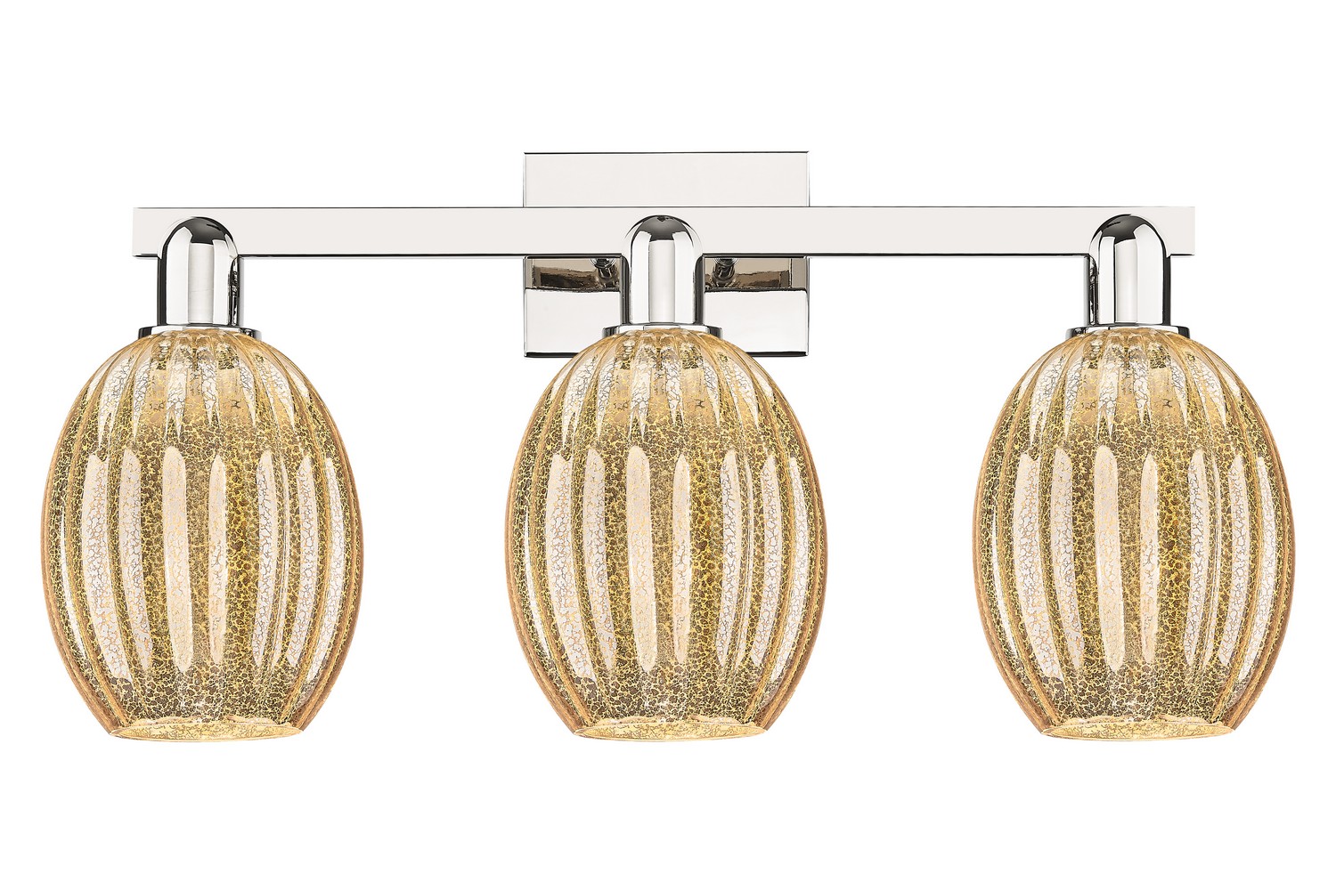 Three Light Bath Vanity by Innovations - Arcadia Collection, Polished Nickel Finish - 716-3W-PN-G459-6ME