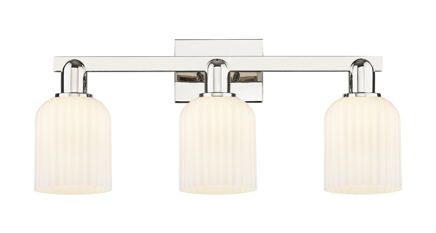 Three Light Bath Vanity by Innovations - Arcadia Collection, Polished Nickel Finish - 716-3W-PN-G559-5GWH